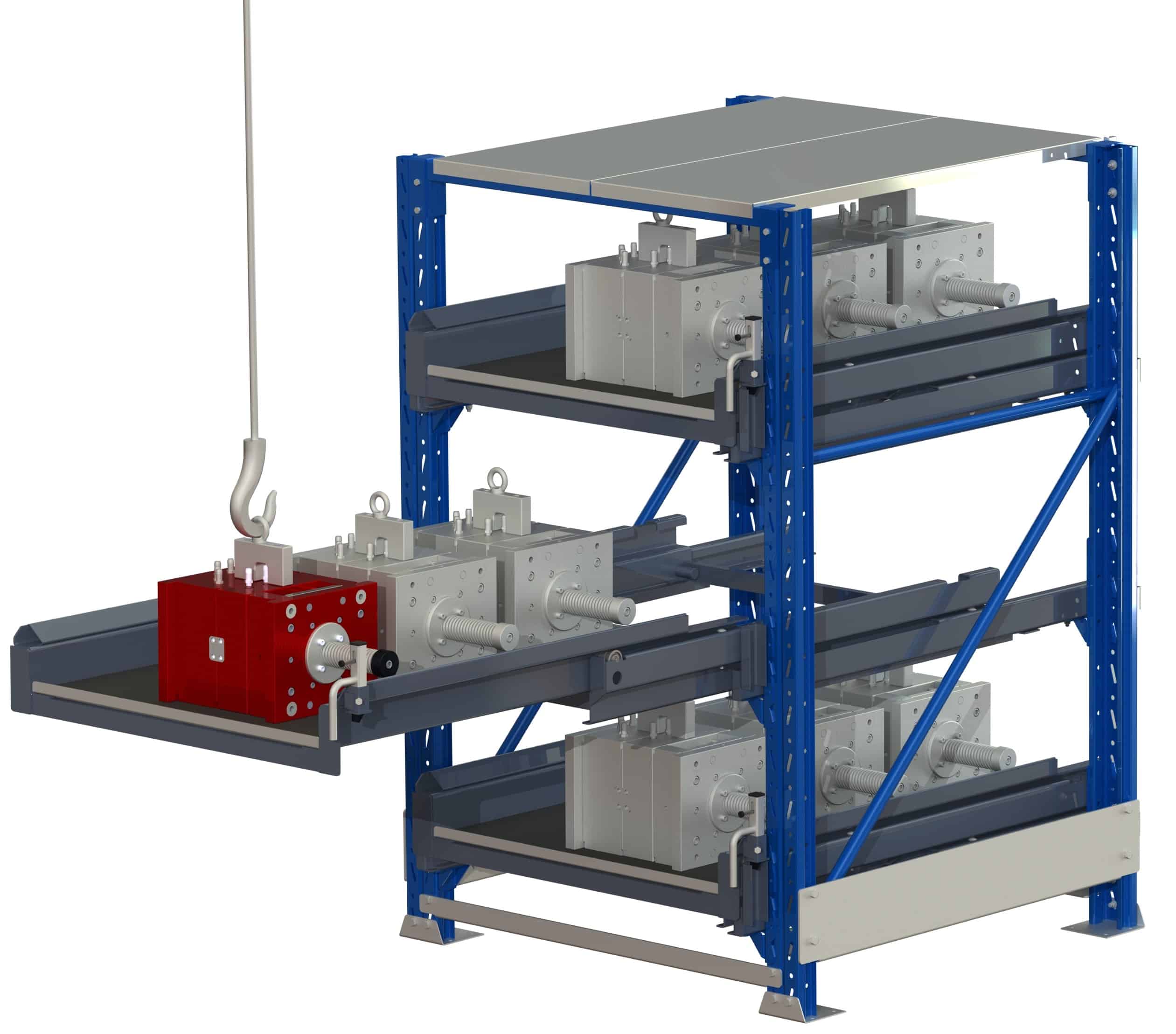 19 123 1 oppet med vertyg och krok Tool storage unit(tsu), 600 kg, 100%, 3 shelves, shelf lock - image 2