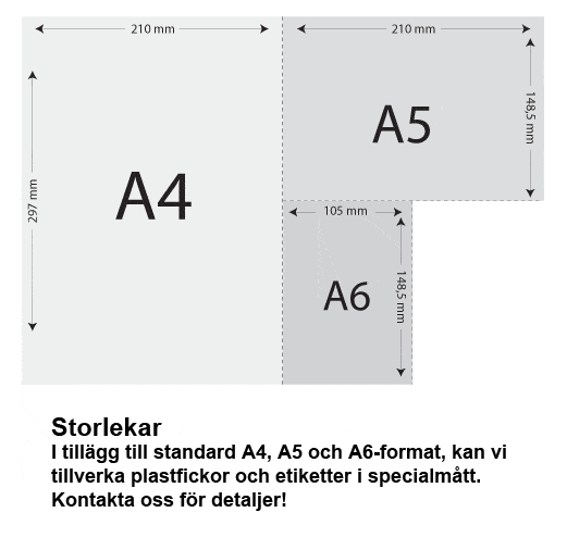 Plastficka för kartong a5 90gr 235x170x60  mm, 100-pack - bild 2