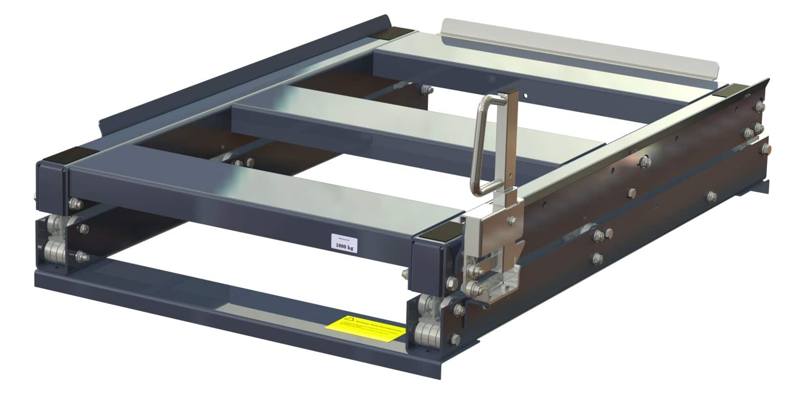 11 1001 111 23 closed grey Pull-out unit for eur-pallet with 100% extension capacity, 1000 kg load capacity, w=830 d=1200 - image 2