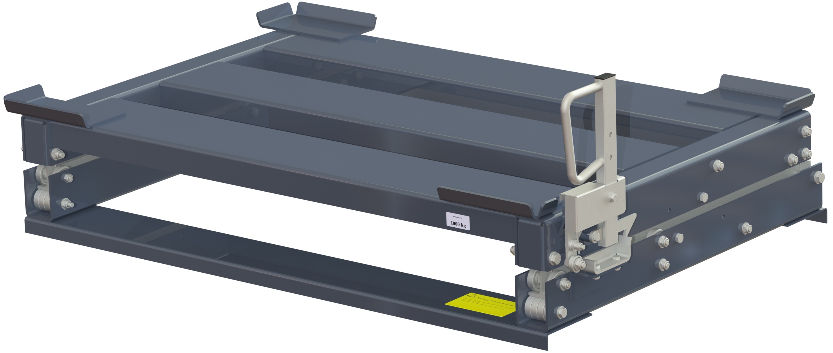 11 1012 1 23 Beam-mounted pull-out unit 100%, 1000 kg, rear loaded long-side handled for wire-mesh container - image 2