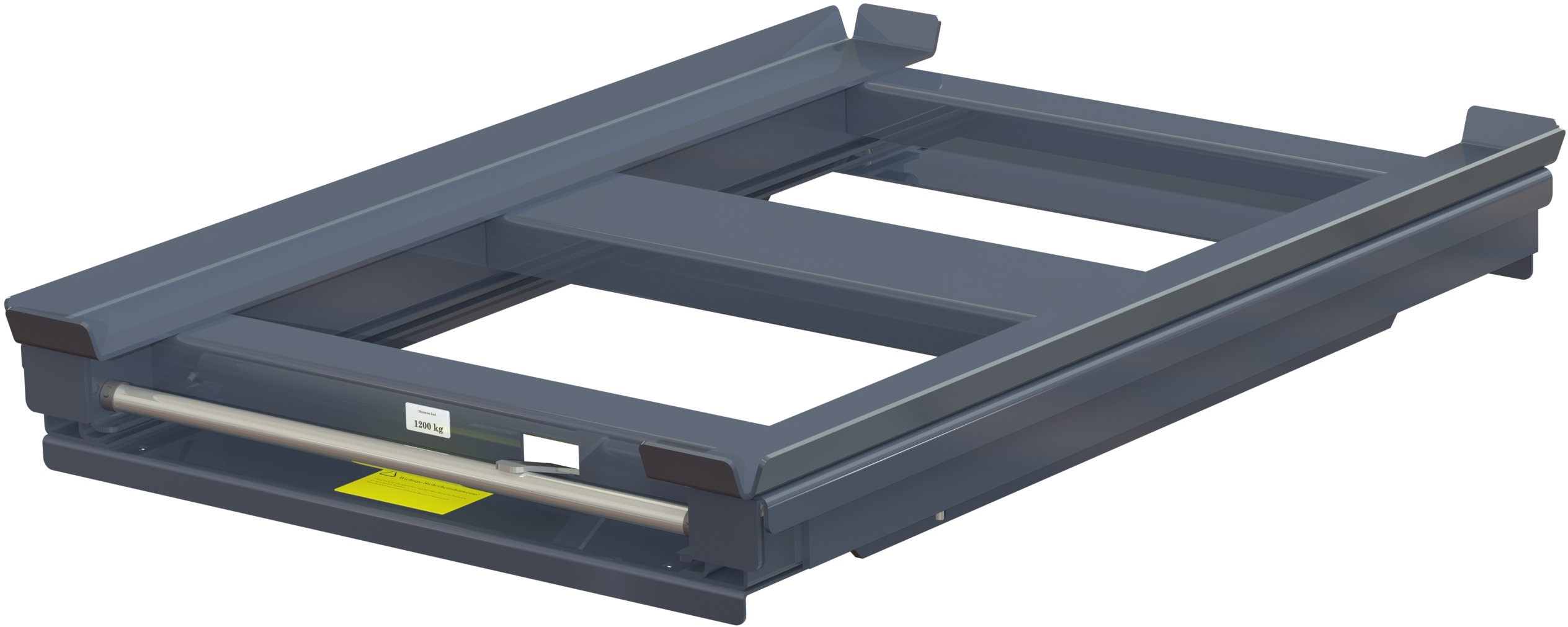 Beam-mounted pull-out unit 70%, 1200 kg, short-side handled, rear-loaded, for wire mesh containers - image 2