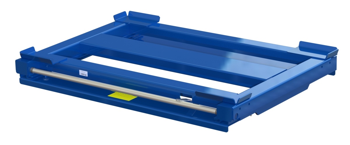 Pull-out unit for pallet rack with 70% extension, 1200 kg load capacity, front-loaded, long-side handled for wire mesh containers - image 2 Pull-out unit for pallet rack with 70% extension, 1200 kg load capacity, front-loaded, long-side handled for wire mesh containers - image 2