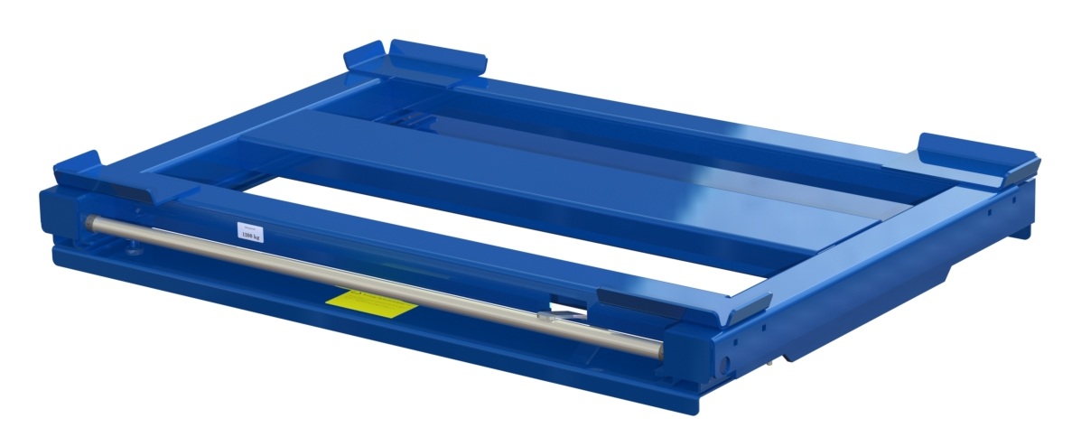 Pull-out unit for pallet rack with 70% extension, 1200 kg load capacity, rear-loaded, long-side handled for wire mesh containers - image 2 Pull-out unit for pallet rack with 70% extension, 1200 kg load capacity, rear-loaded, long-side handled for wire mesh containers - image 2