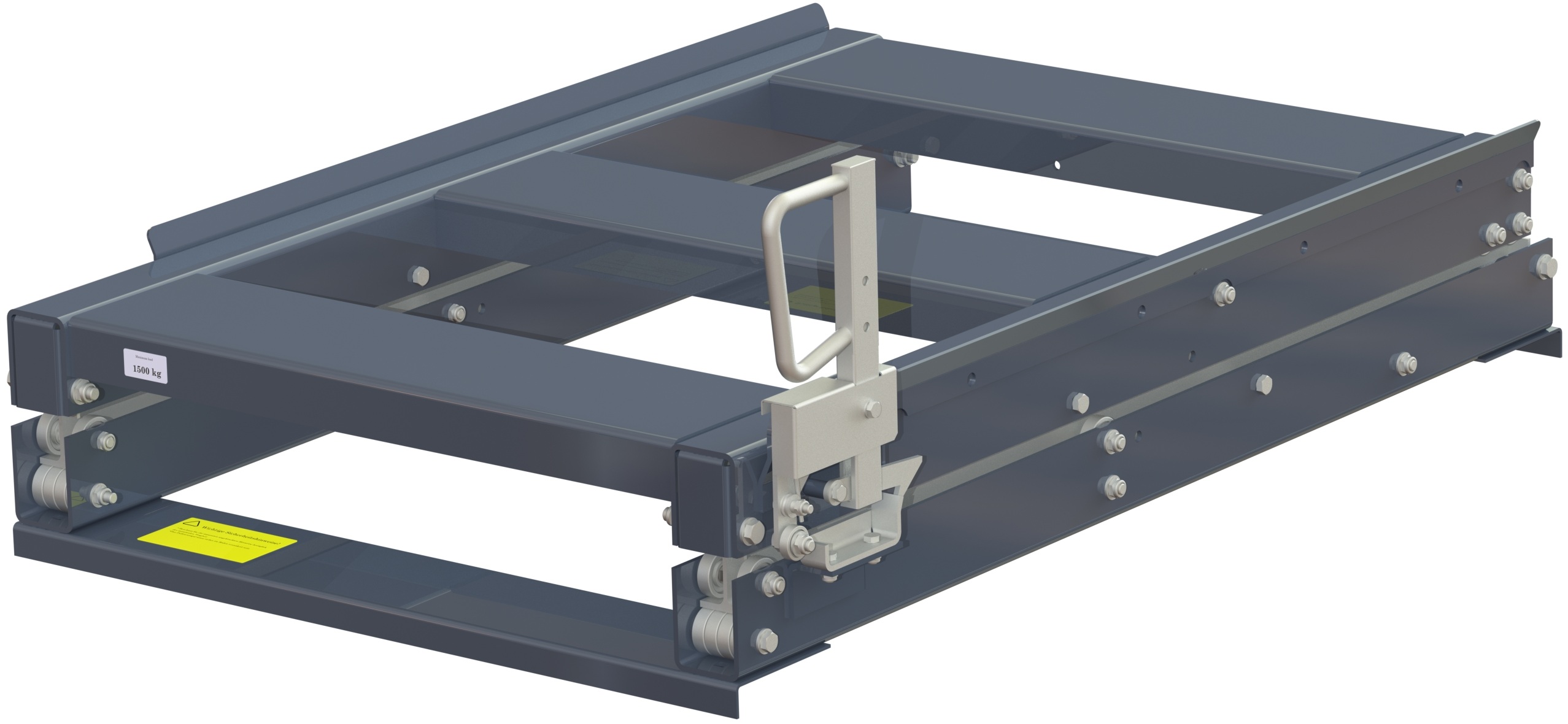 11 1502 0 23 Pull-out unit for pallet rack with 70% extension ,1500 kg load capacity, rear-loaded, short-side handled eur-pallet - image 2