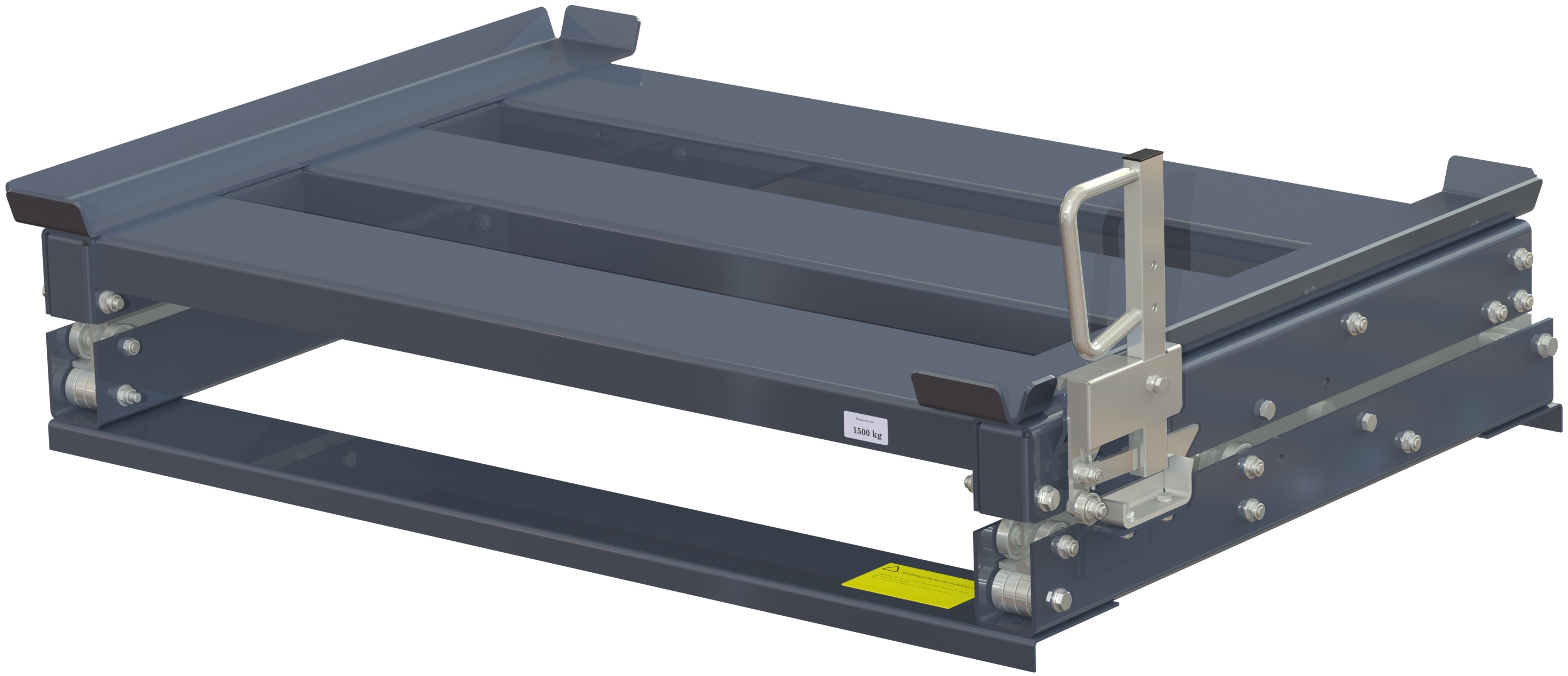 Beam-mounted pull-out unit 70%, 1500 kg, front loaded long-side handled for wire-mesh container - image 2