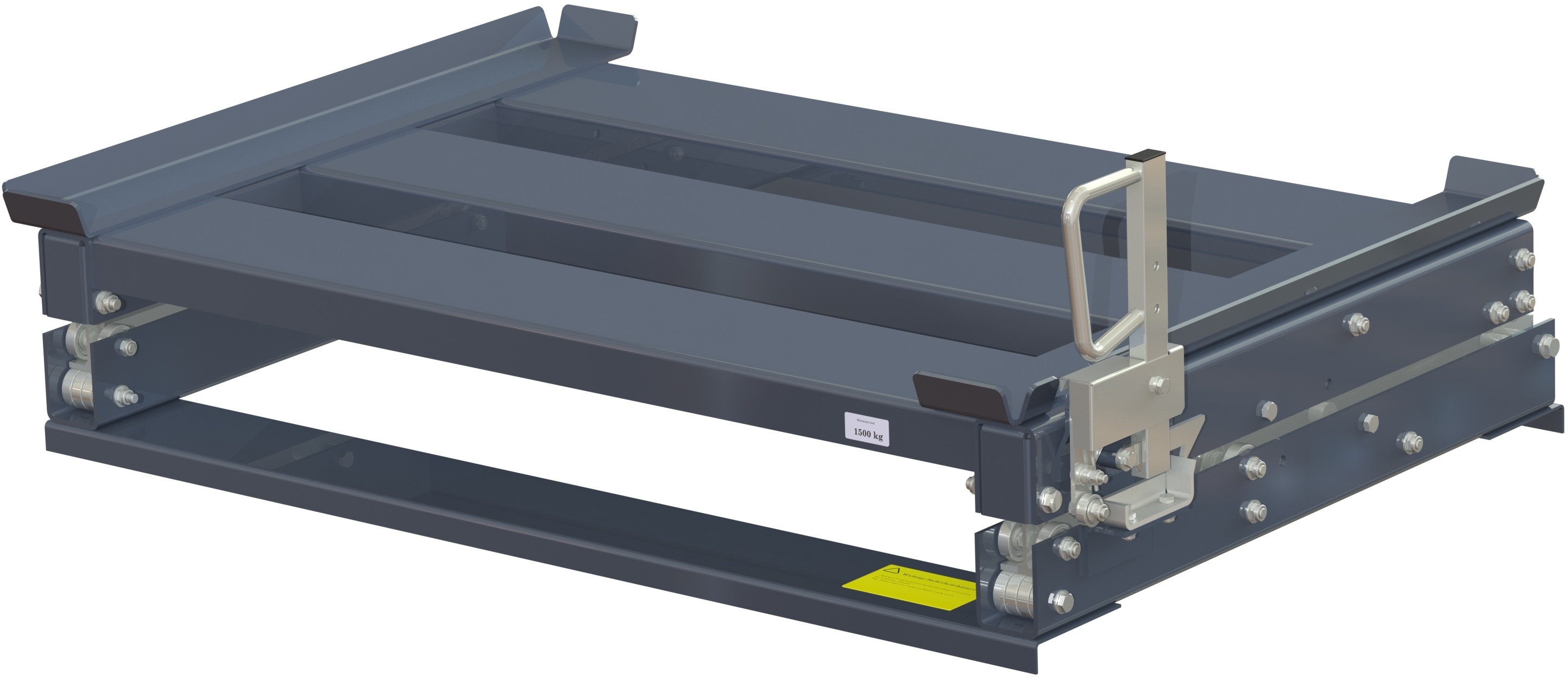 Balkmonterad utdragsenhet 70%, 1500 kg, baklastad långsideshanterad för nätcontainer - bild 2