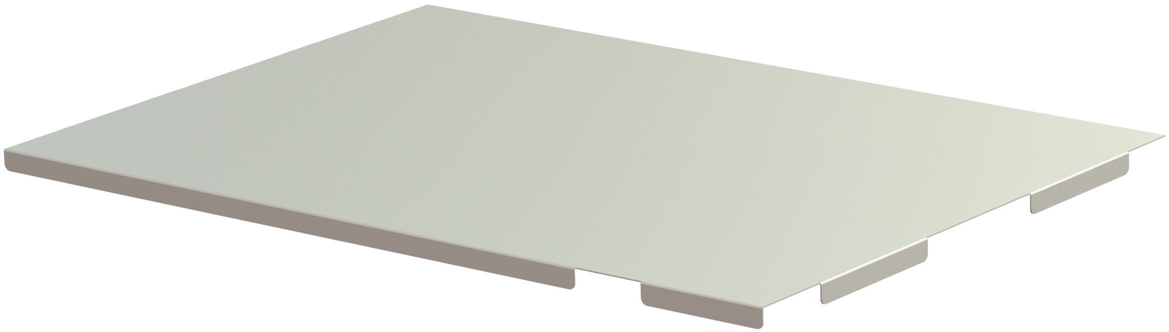 Steel shelf panel for long-side handled beam-mounted pull-out unit, fits 300 kg and 600 kg Steel shelf panel for long-side handled beam-mounted pull-out unit, fits 300 kg and 600 kg