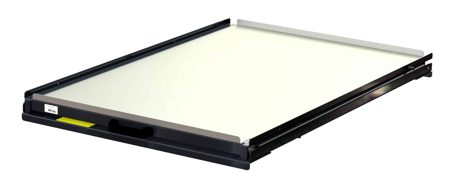 11 201 0 grey closed 1 Pull-out unit with steel shelf panel. 70% extension, 200 kg load capacity, w=800 d=1200 - image 2