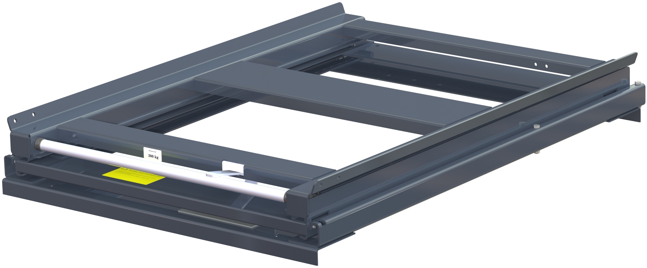 Beam-mounted pull-out unit for eur pallet with 100% extension capacity, 300 kg load capacity, w=830 d=1200 - image 2