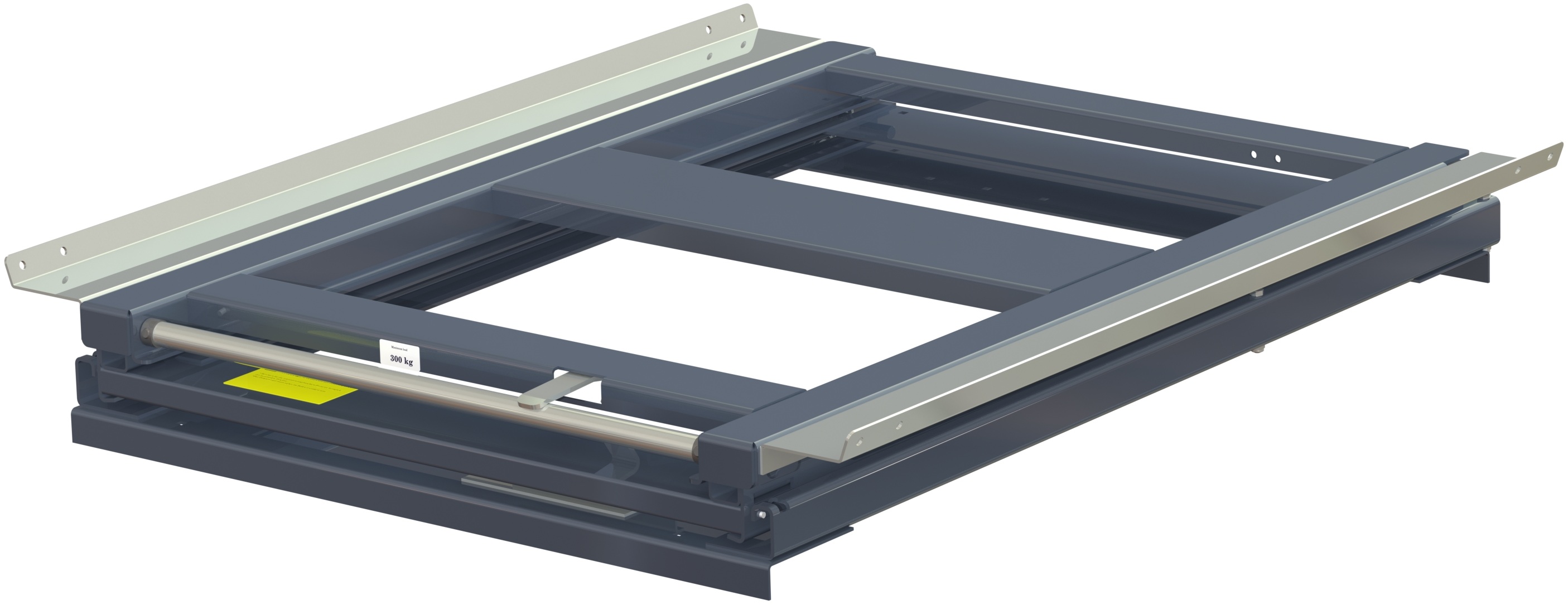 11 304 1 Pull-out unit for pallet rack with 100% extension ,300 kg load capacity, rear-loaded, short-side handled fin-pallet - image 2