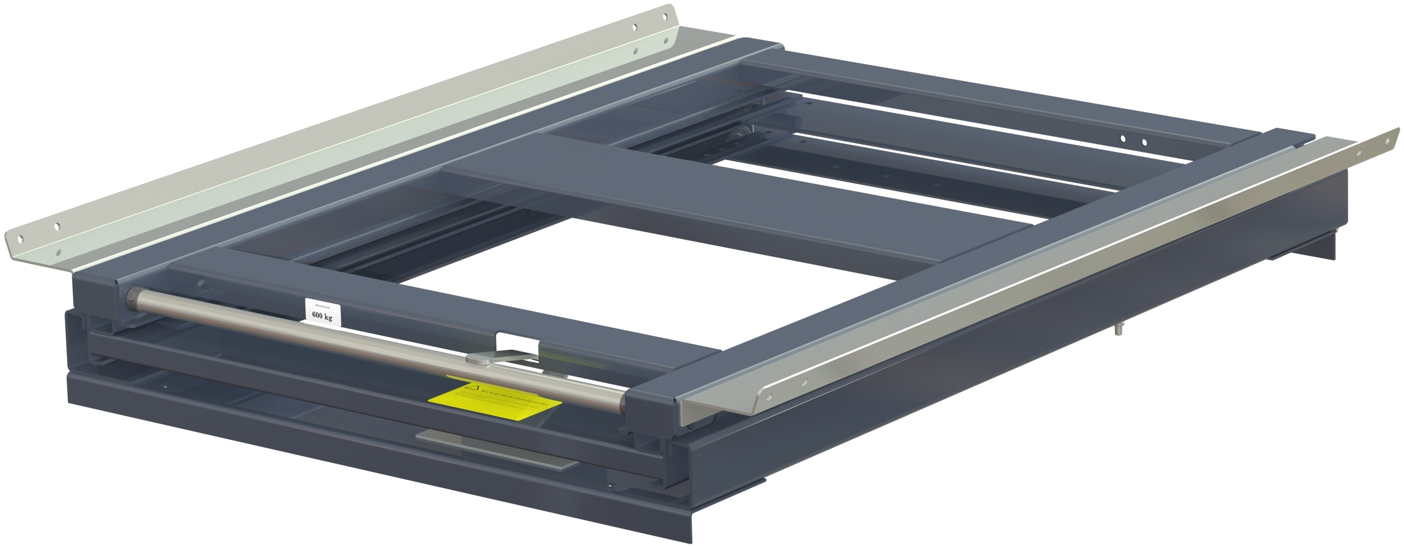 11 603 1 Pull-out unit for pallet rack with 100% extension ,600 kg load capacity, front-loaded, short-side handled fin-pallet - image 2