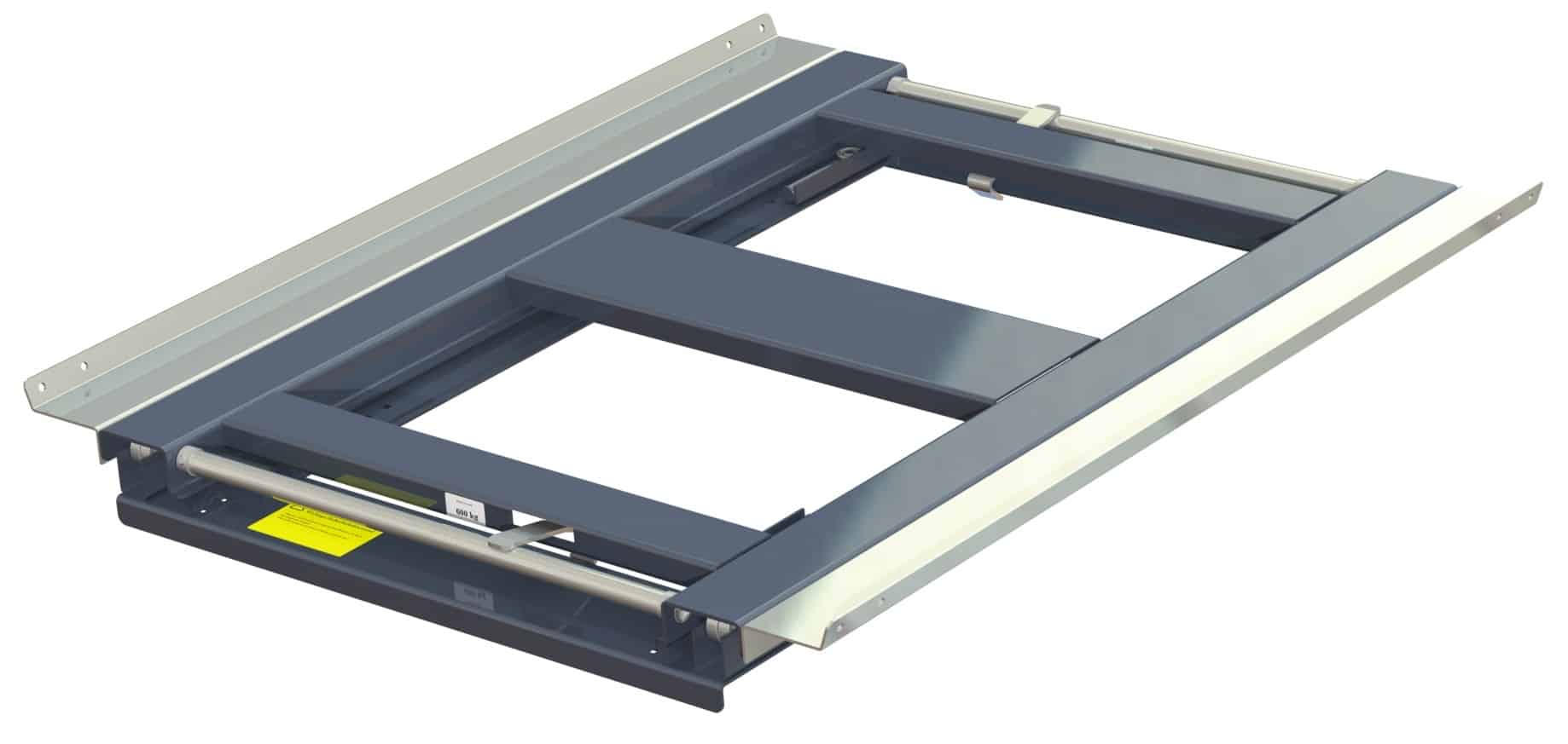 11 603 2 bild 1 Beam-mounted pull-out unit 70%, 600 kg, two-way, short-side handled for fin pallet - image 2