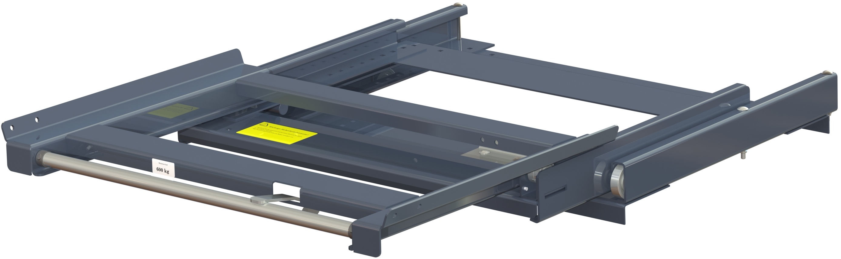 Pull-out unit for pallet rack with 100% extension ,600 kg load capacity,