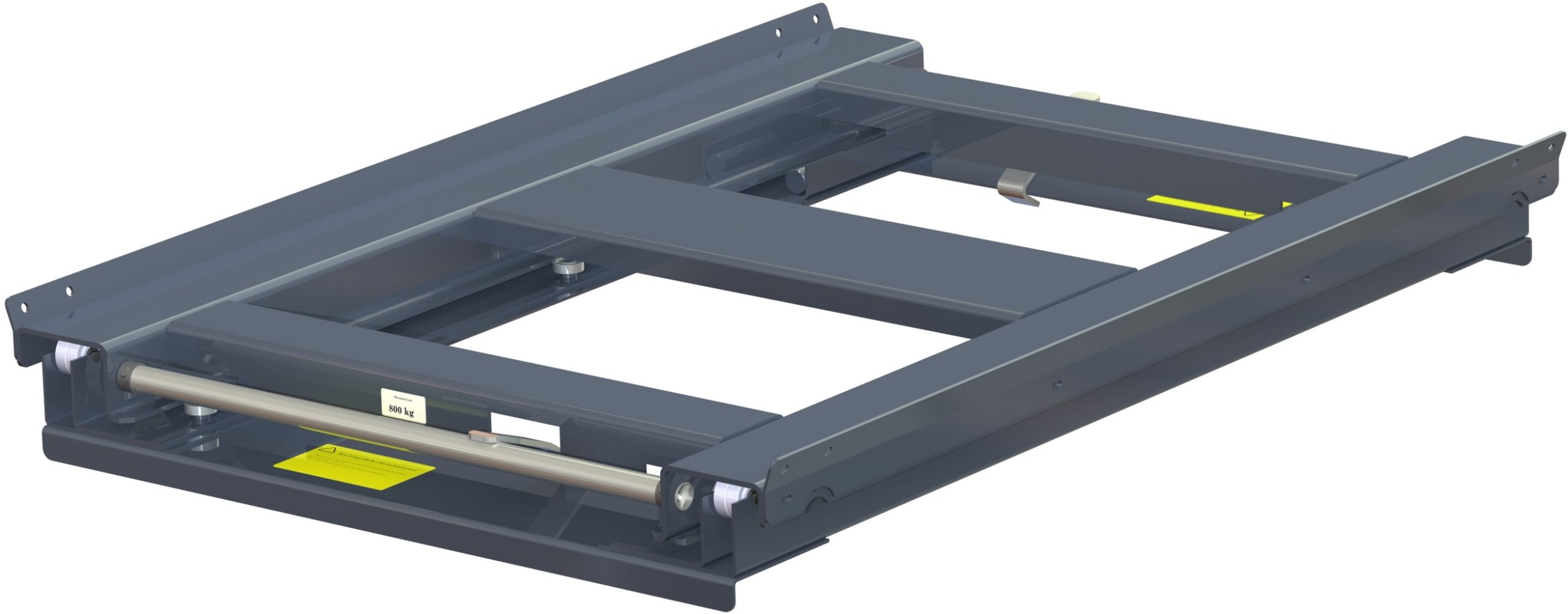 Pull-out unit for pallet rack with 2x70% extension, 800 kg load capacity, 2-way, front-loaded, short-side handled eur-pallet - image 2