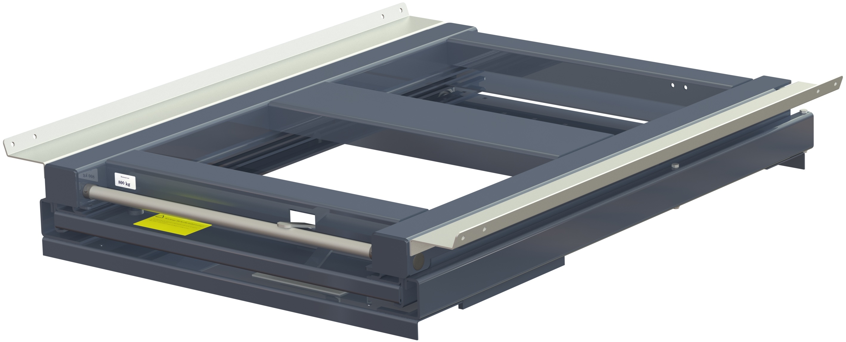 11 803 1 Pull-out unit for pallet rack with 100% extension ,800 kg load capacity, front-loaded, short-side handled fin-pallet - image 2