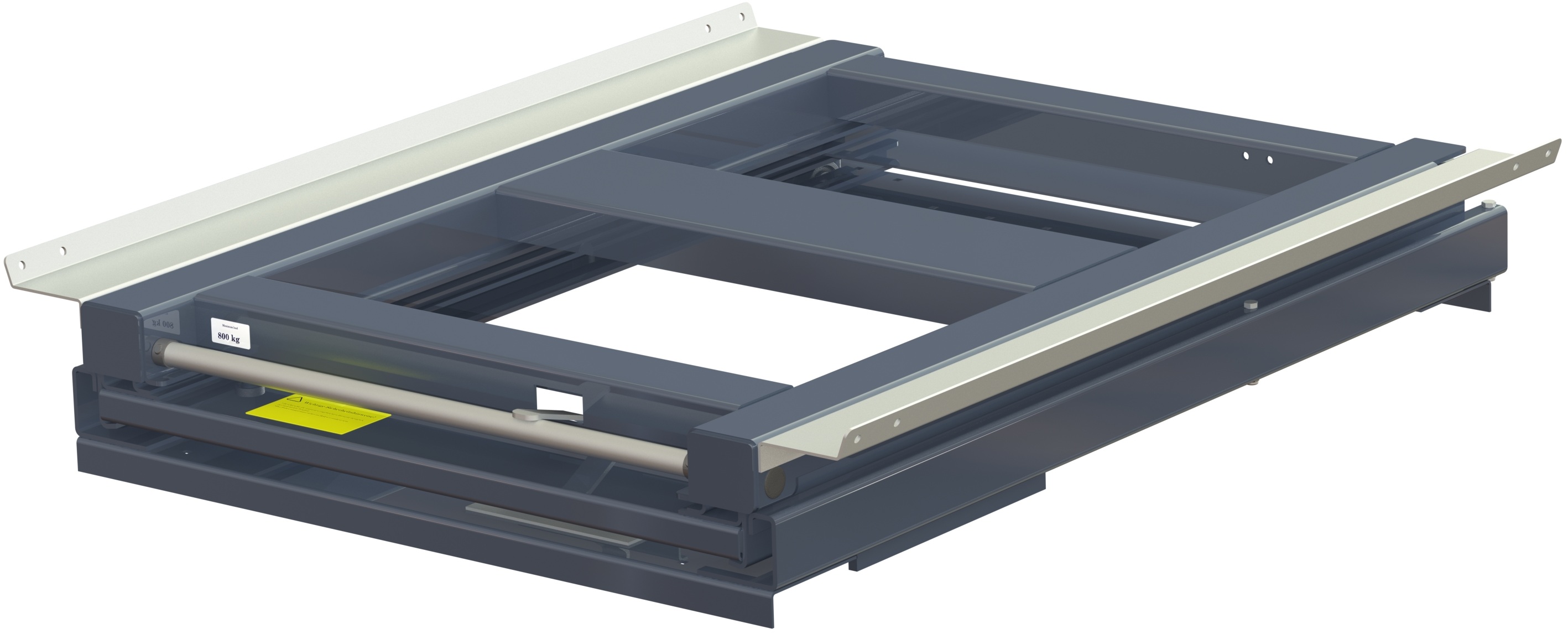 11 804 1 Pull-out unit for pallet rack with 100% extension ,800 kg load capacity, rear-loaded, short-side handled fin-pallet - image 2