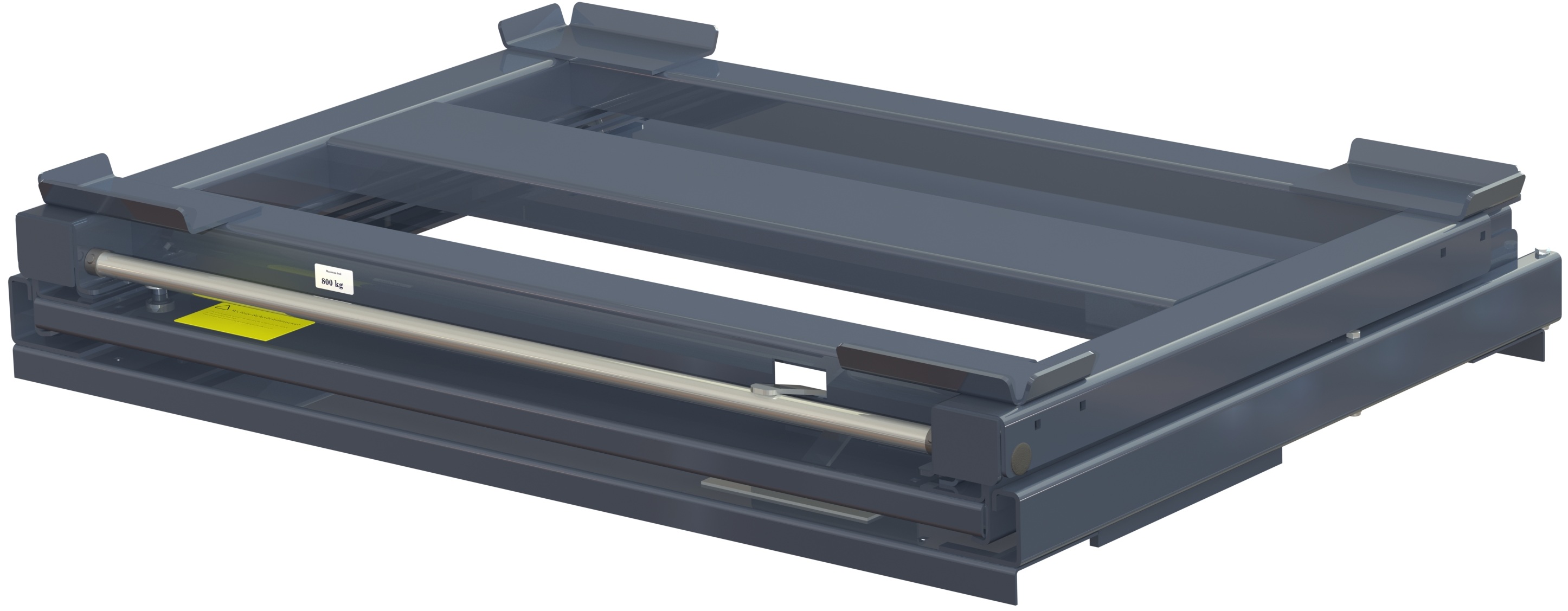 Beam-mounted pull-out unit 100%, 800 kg, rear loaded long-side handled for wire-mesh container - image 2