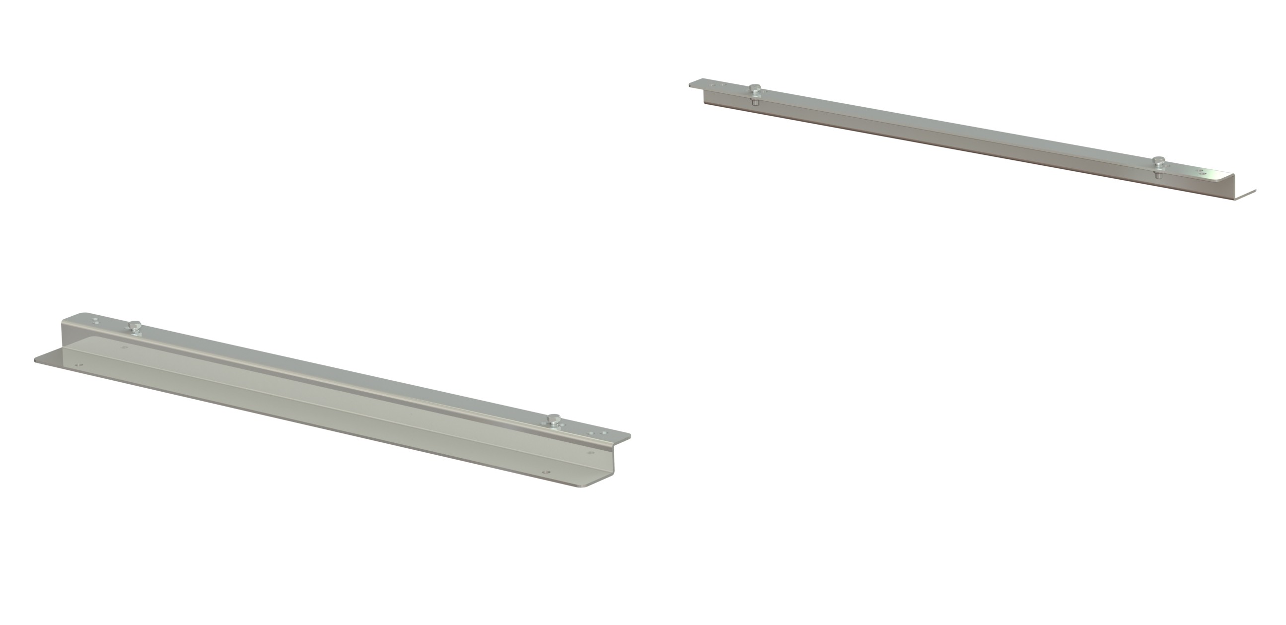 12 035 10s Low floor mounting profiles for short-side handled beam-mounted pull-out units, 35 mm height, galvanized steel (max 1000 kg load capacity) - image 2