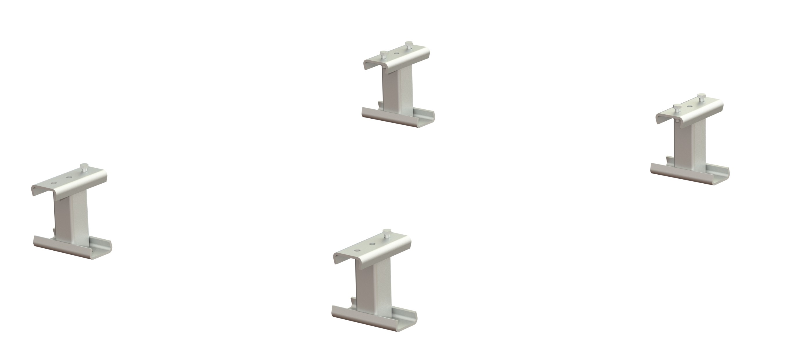 12 150 10 Galvanized steel feet for beam-mounted pull-out units, 1500kg, h=150 mm - image 2