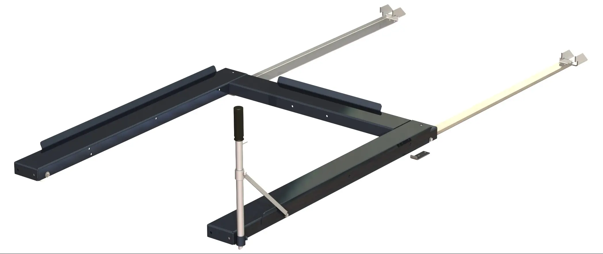 Floor mounted pull-out unit ,1000 kg, front-loaded, short-side handled fin-pallet - image 2