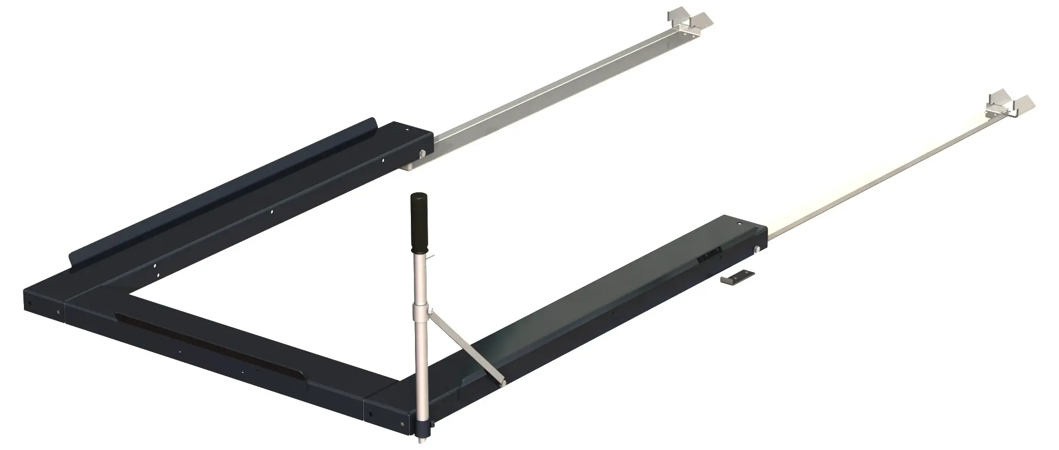 Floor mounted pull-out unit ,1000 kg, rear-loaded, short-side handled fin-pallet - image 2