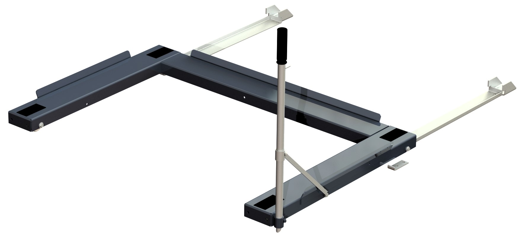 Floor mounted pull-out unit ,1000 kg, front-loaded, long-side handled eur-pallet