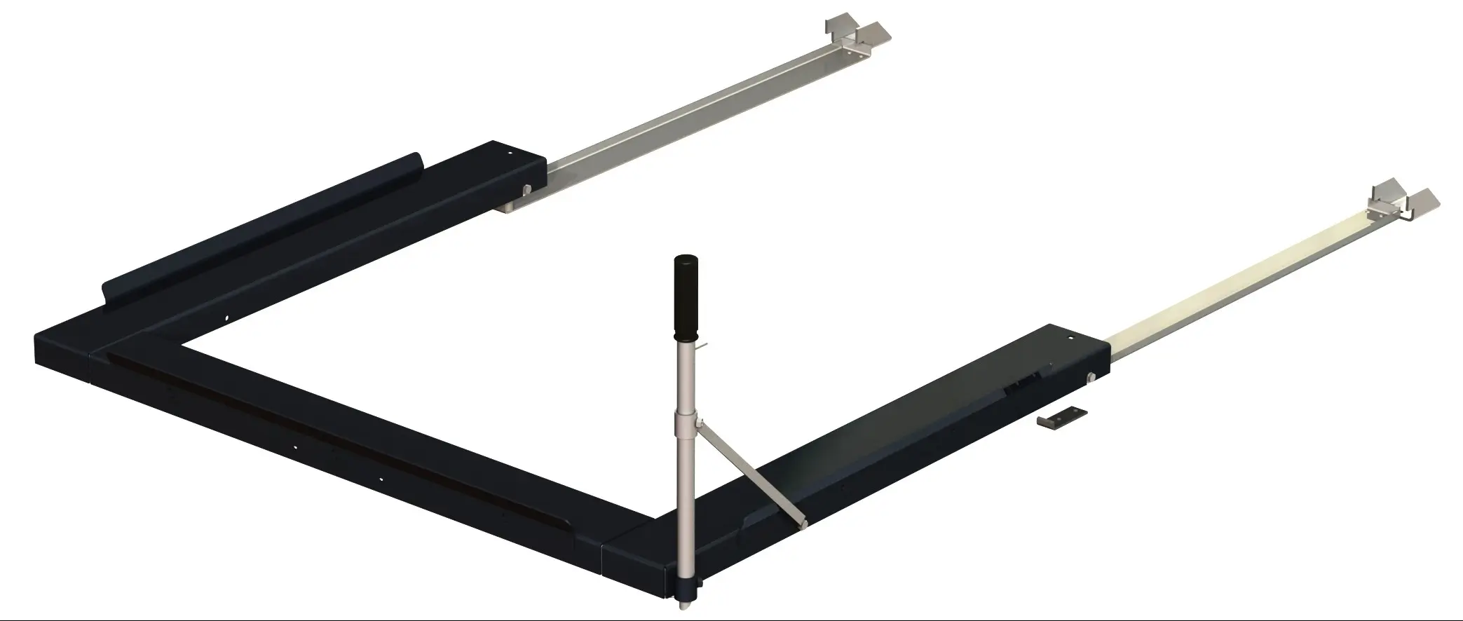 Floor mounted pull-out unit ,1000 kg, rear-loaded, long-side handled fin-pallet - image 2