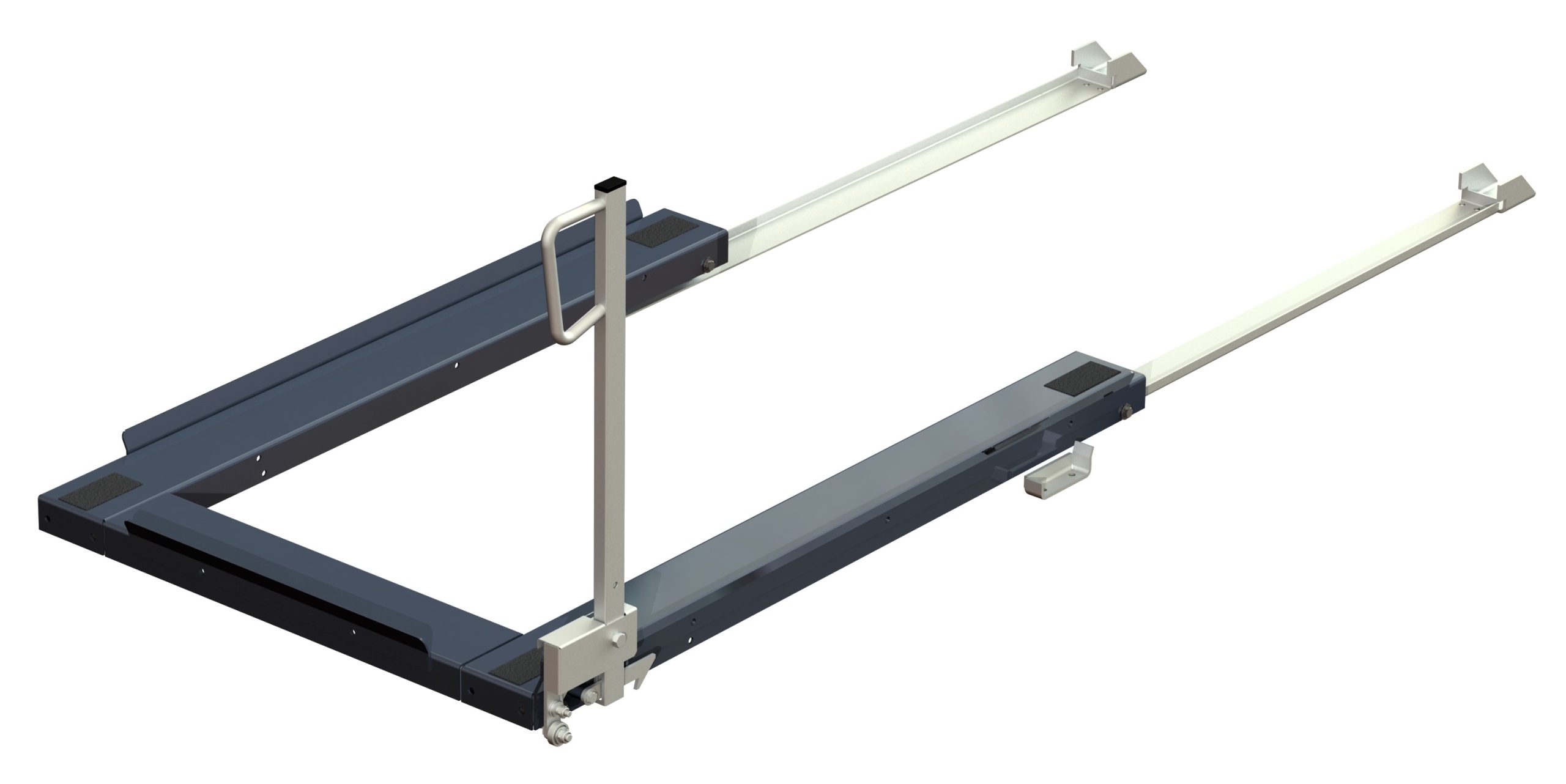 Floor-mounted pull-out unit, 1200 kg, 85% extension, rear-loaded, short-side handled, for eur pallet Floor-mounted pull-out unit, 1200 kg, 85% extension, rear-loaded, short-side handled, for eur pallet