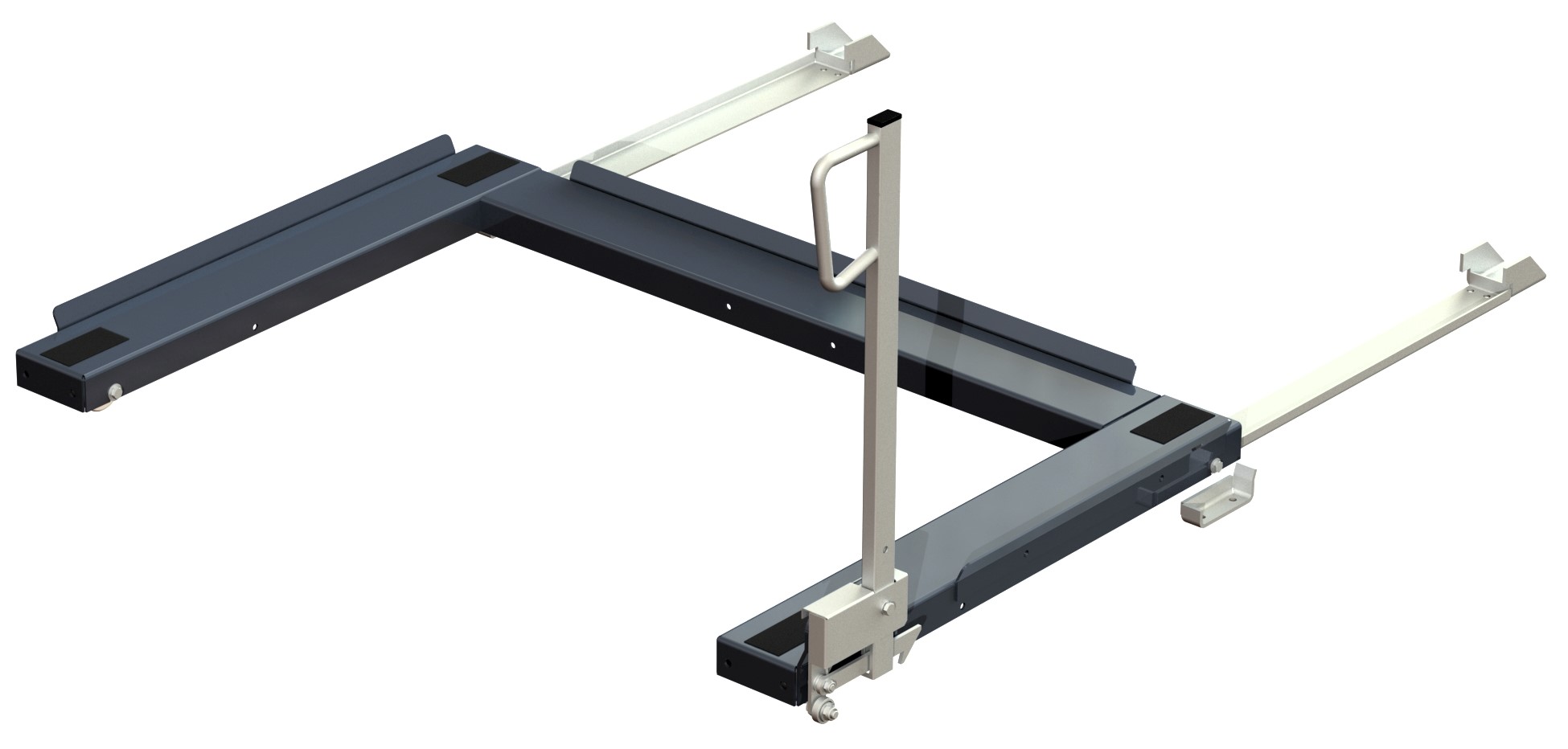 Floor-mounted pull-out unit, 1200 kg, 85% extension, front-loaded, long-side handled, for eur pallet Floor-mounted pull-out unit, 1200 kg, 85% extension, front-loaded, long-side handled, for eur pallet