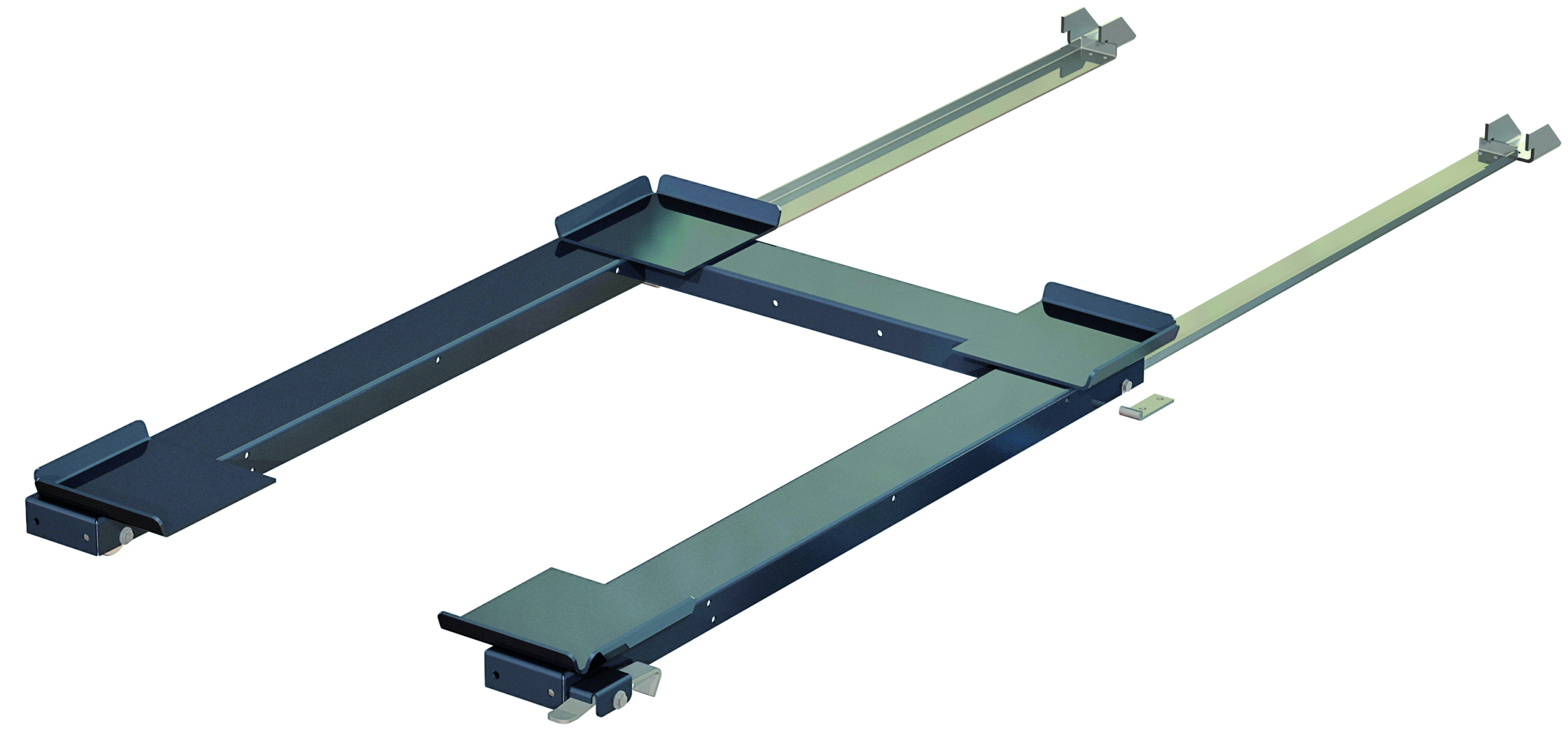 13 120904 golvmonterad utdragsenhet 1200 kg lastkapacitet frontlastad kortsideshanterad hmu Floor-mounted pull-out unit, 1200 kg, short-side handled, front-loaded, for wire mesh containers - image 2