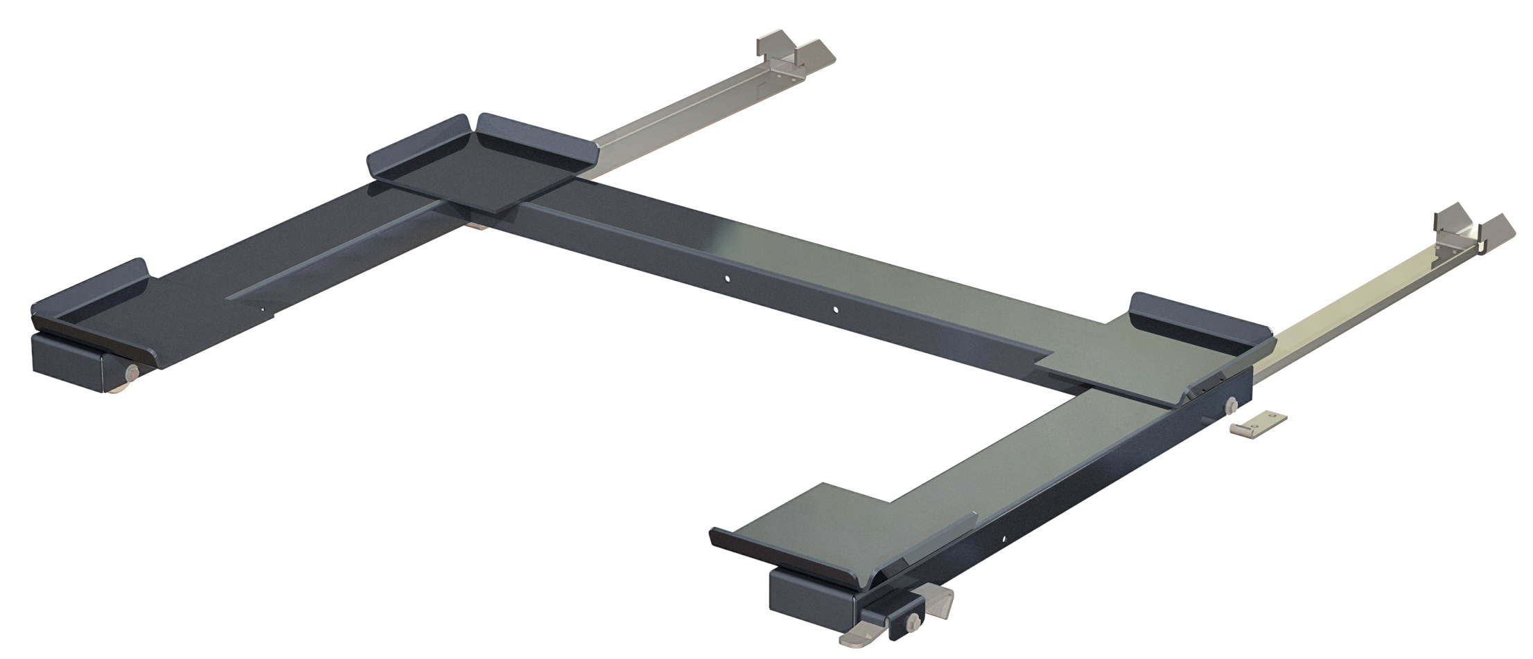 Floor-mounted pull-out unit, 1200 kg, long-side handled, front-loaded, for wire mesh containers - image 2