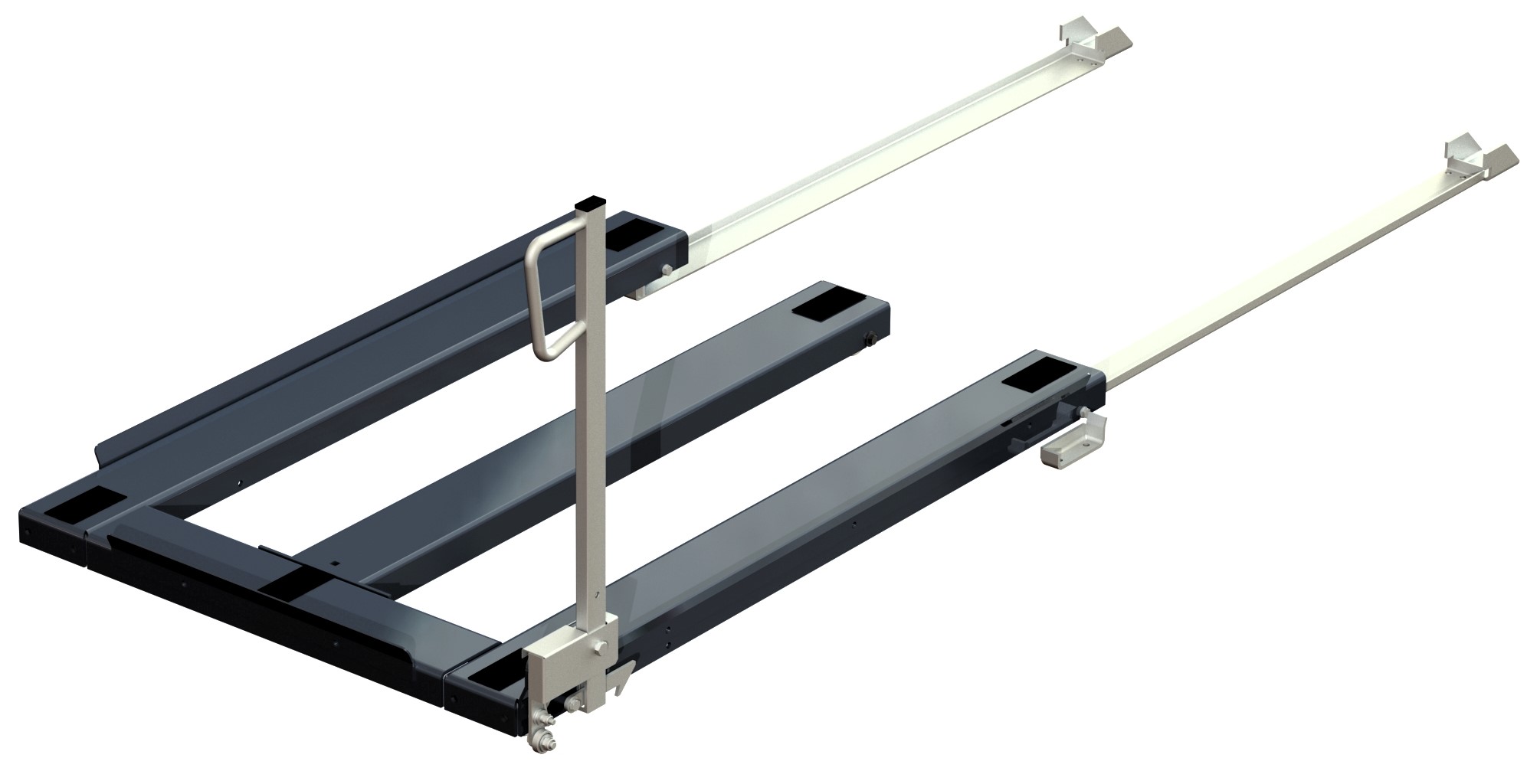 Floor-mounted pull-out unit, 1500 kg, 85% extension, rear-loaded, short-side handled, for eur pallet Floor-mounted pull-out unit, 1500 kg, 85% extension, rear-loaded, short-side handled, for eur pallet