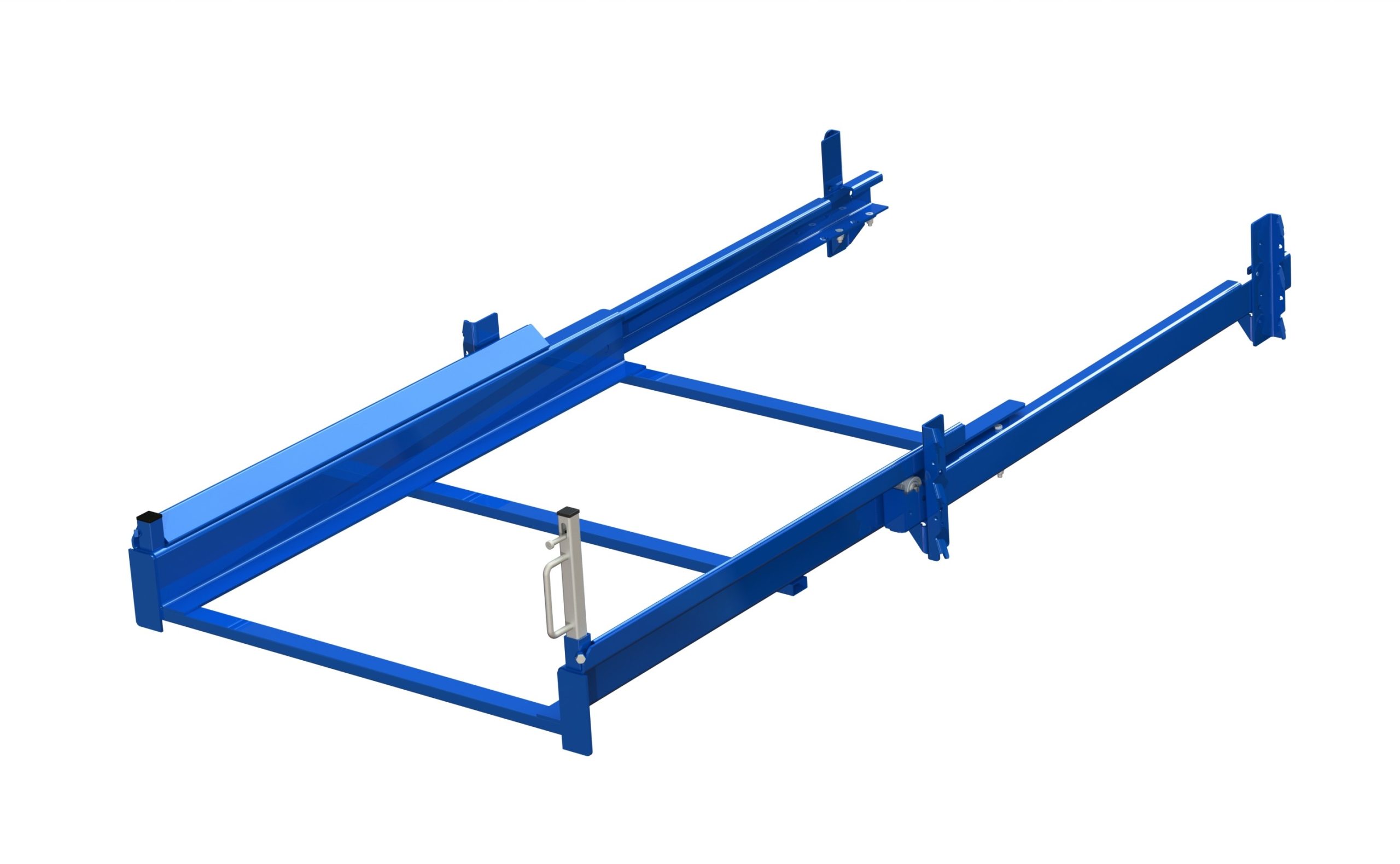 Upright-mounted pull-out unit, 600 kg, 70% extension, short-side handled, for eur pallet - image 2 Upright-mounted pull-out unit, 600 kg, 70% extension, short-side handled, for eur pallet - image 2