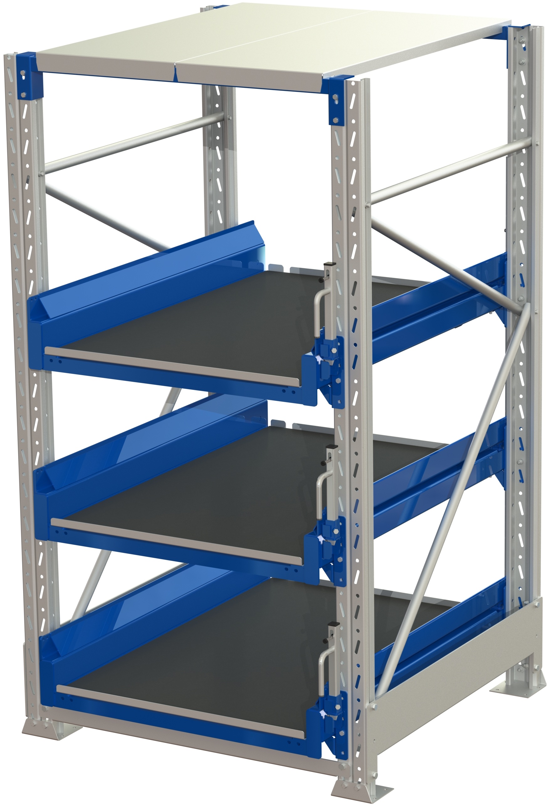 Tool storage unit(tsu), 3 shelves, 600kg 70% extendable, with tip cover lock - image 2