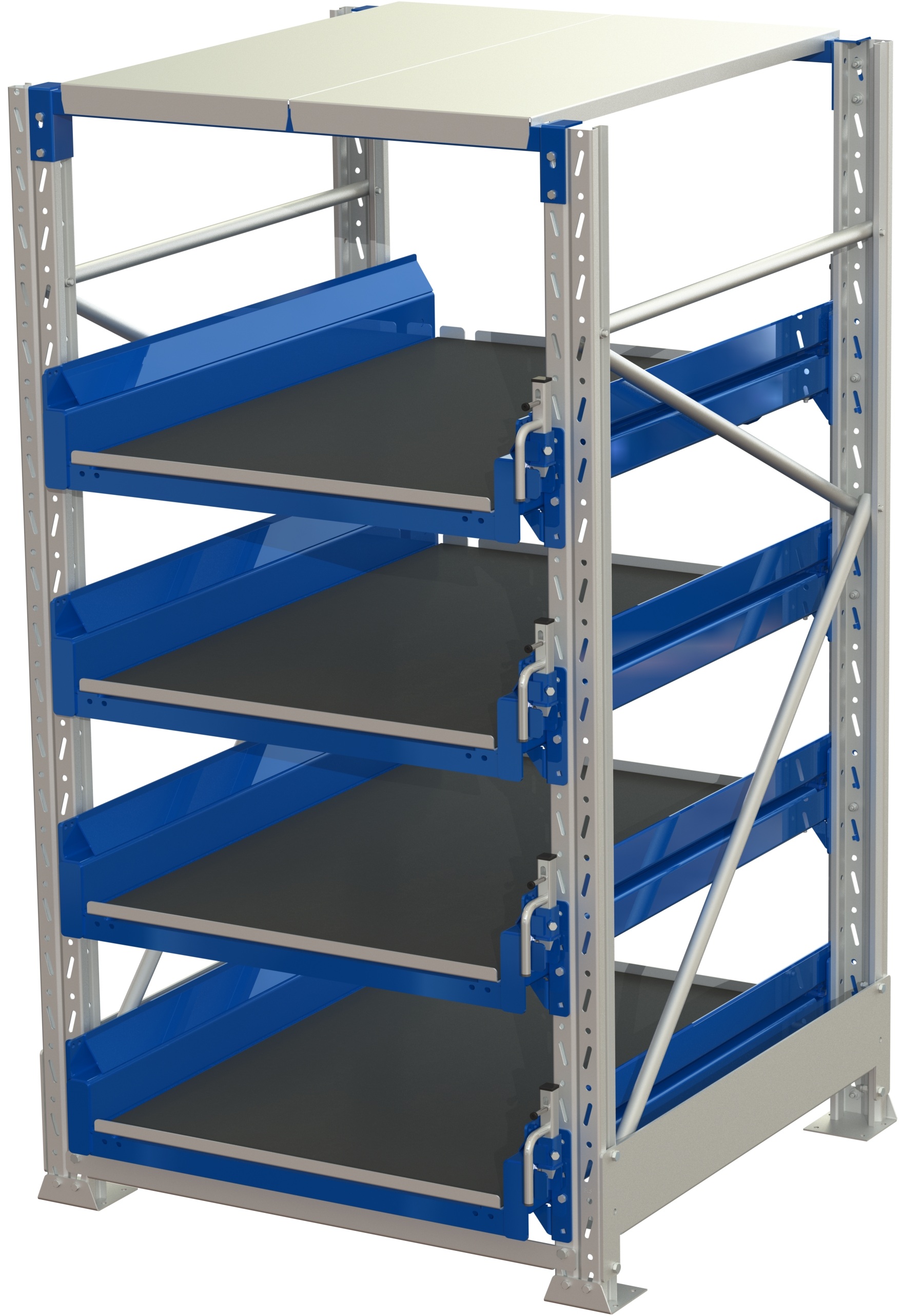 Tool storage unit(tsu), 4 shelves, 600kg 70% extendable, with tip cover lock - image 2