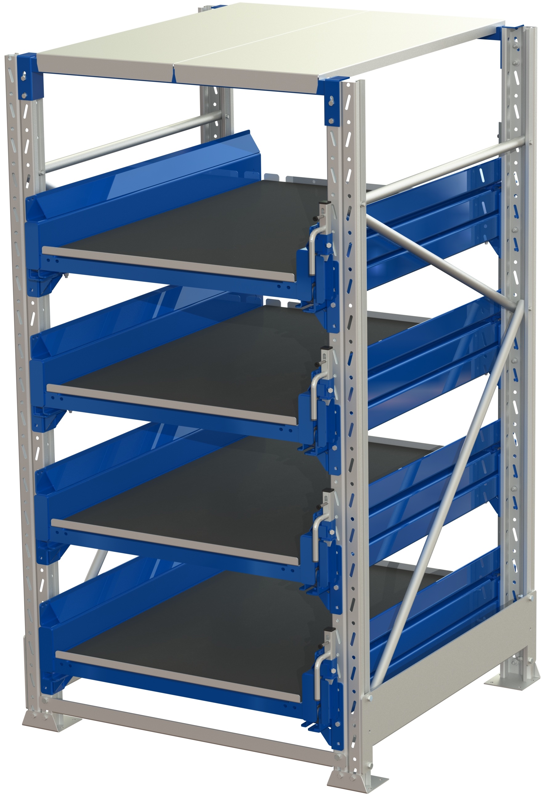 Tsu - tool storage unit, 4 pull-out units, 600 kg, 100% extension, with shelf lock - image 2 Tsu - tool storage unit, 4 pull-out units, 600 kg, 100% extension, with shelf lock - image 2