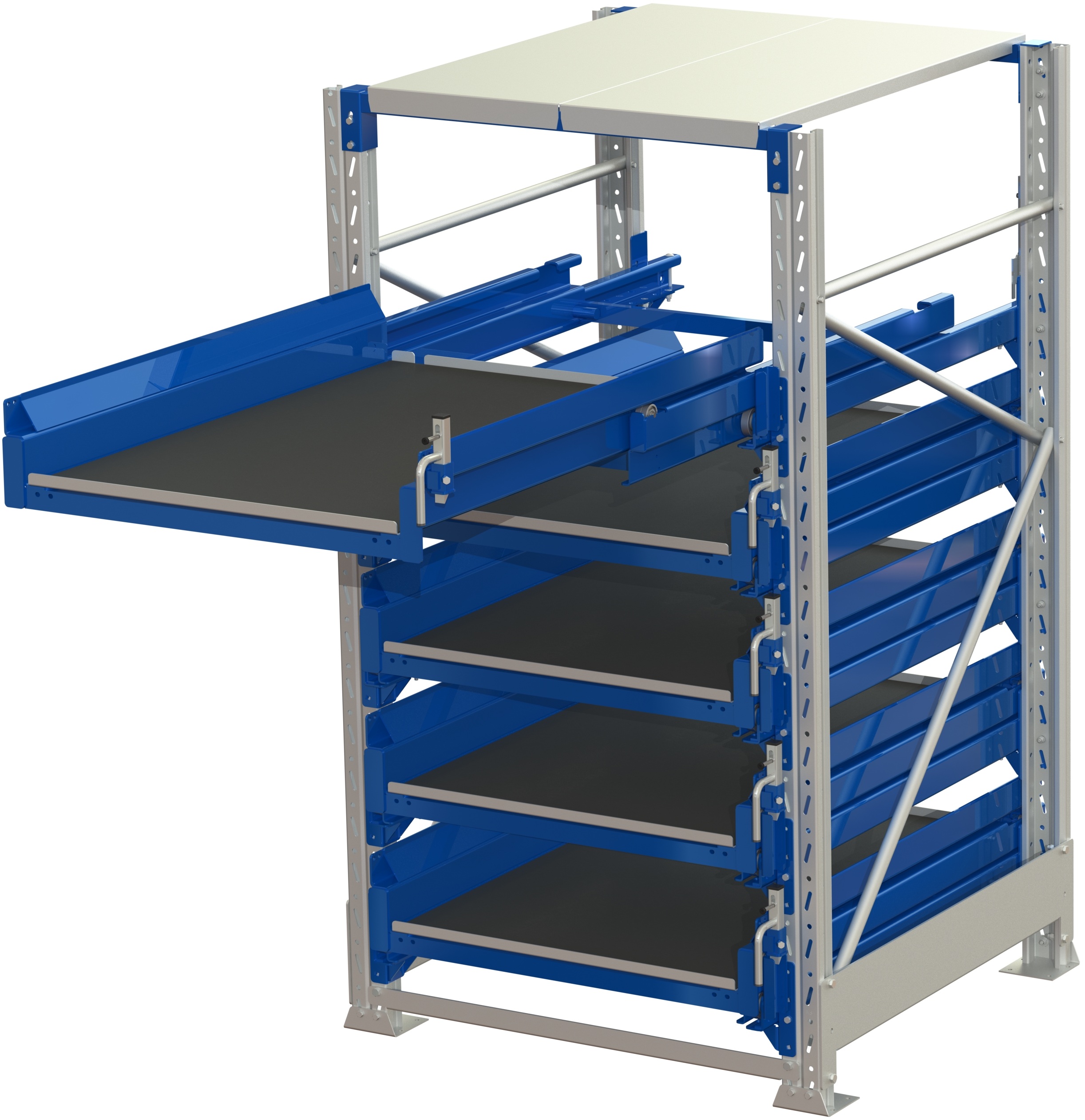 Tsu - tool storage unit, 5 pull-out units, 600 kg, 100% extension, with shelf lock Tsu - tool storage unit, 5 pull-out units, 600 kg, 100% extension, with shelf lock
