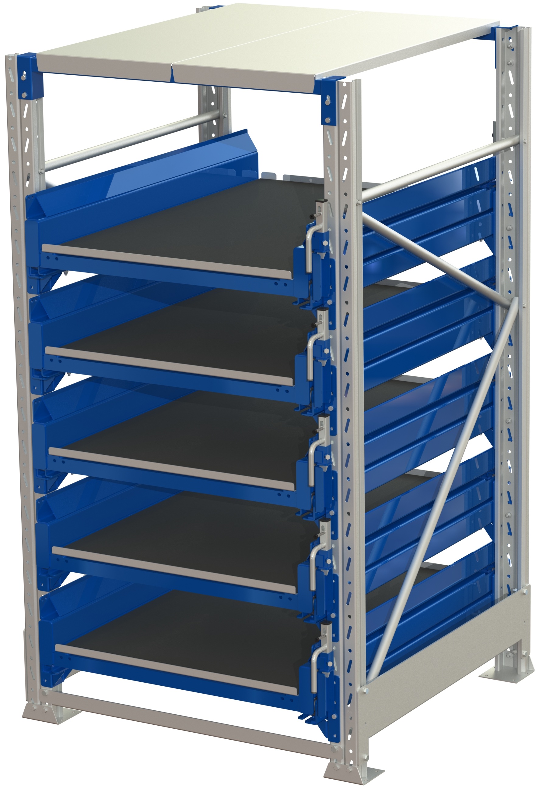 Tsu - tool storage unit, 5 pull-out units, 600 kg, 100% extension, with shelf lock - image 2 Tsu - tool storage unit, 5 pull-out units, 600 kg, 100% extension, with shelf lock - image 2