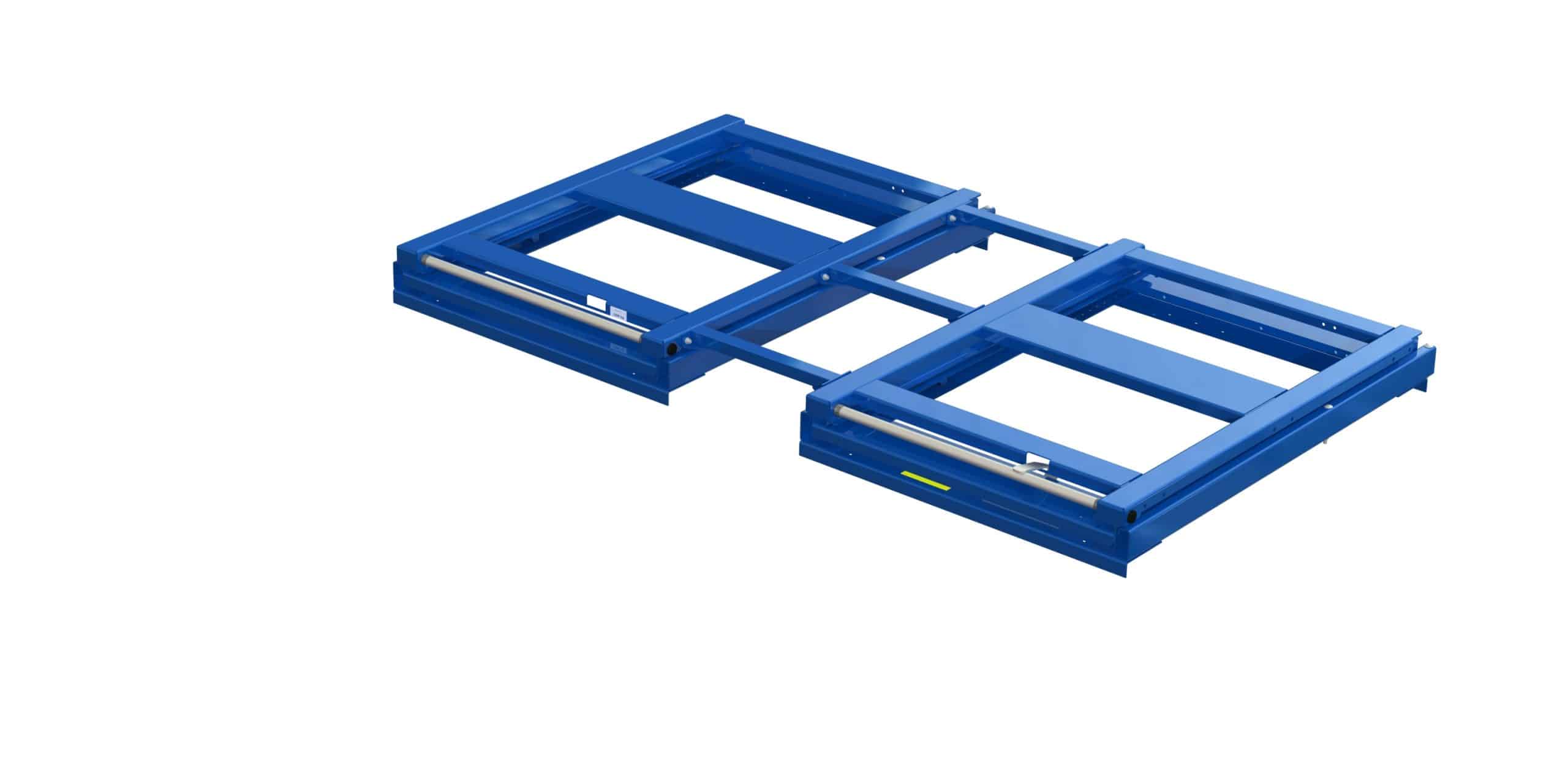 27 1221 1 blue closed Bred utdragsenhet för skiv- & plåtmaterial 1200 kg 100% 2100x1200 balkmonterad - bild 4