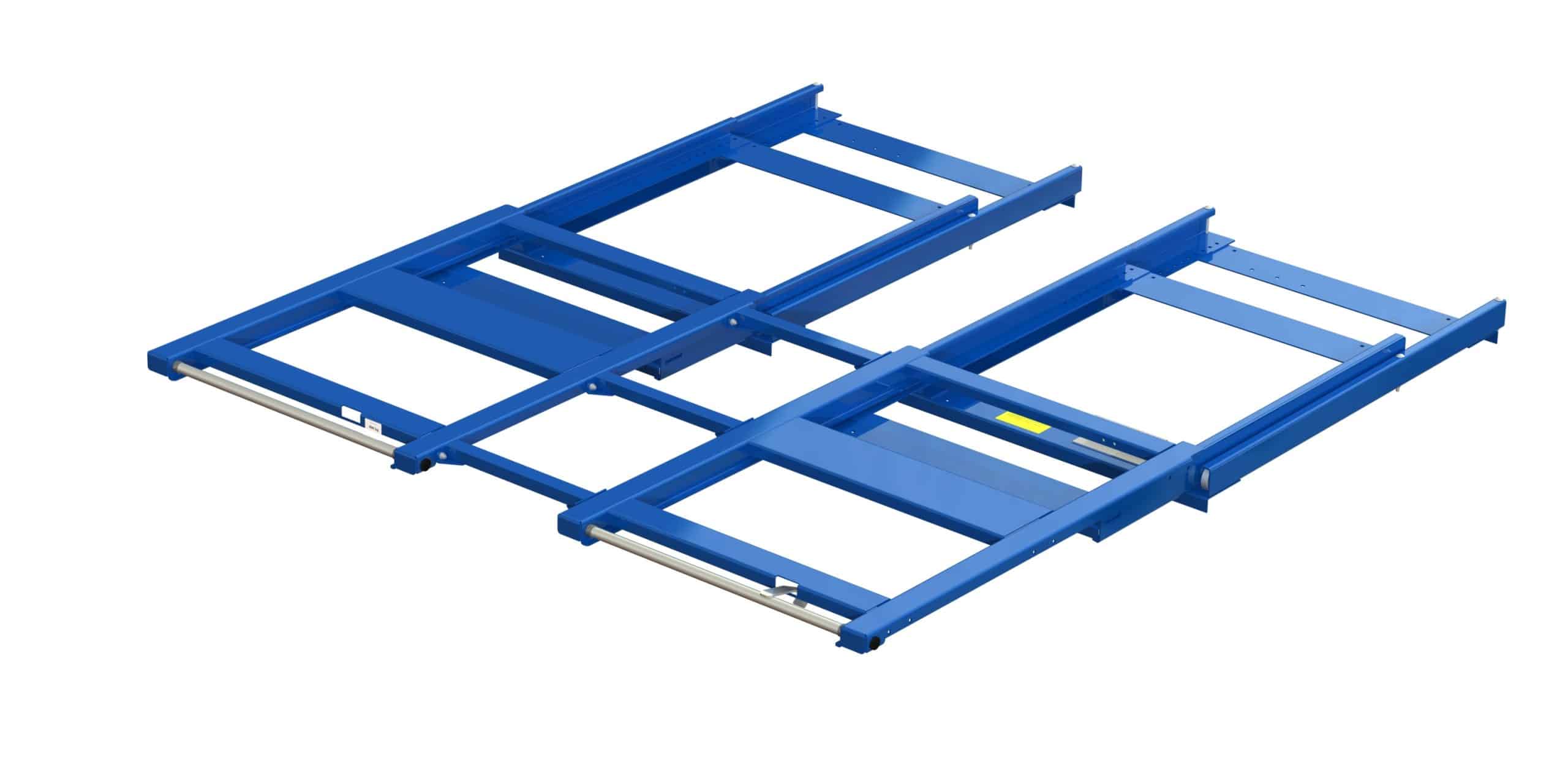 27 1221 1 blue open Bred utdragsenhet för skiv- & plåtmaterial 1200 kg 100% 2100x1200 balkmonterad - bild 3