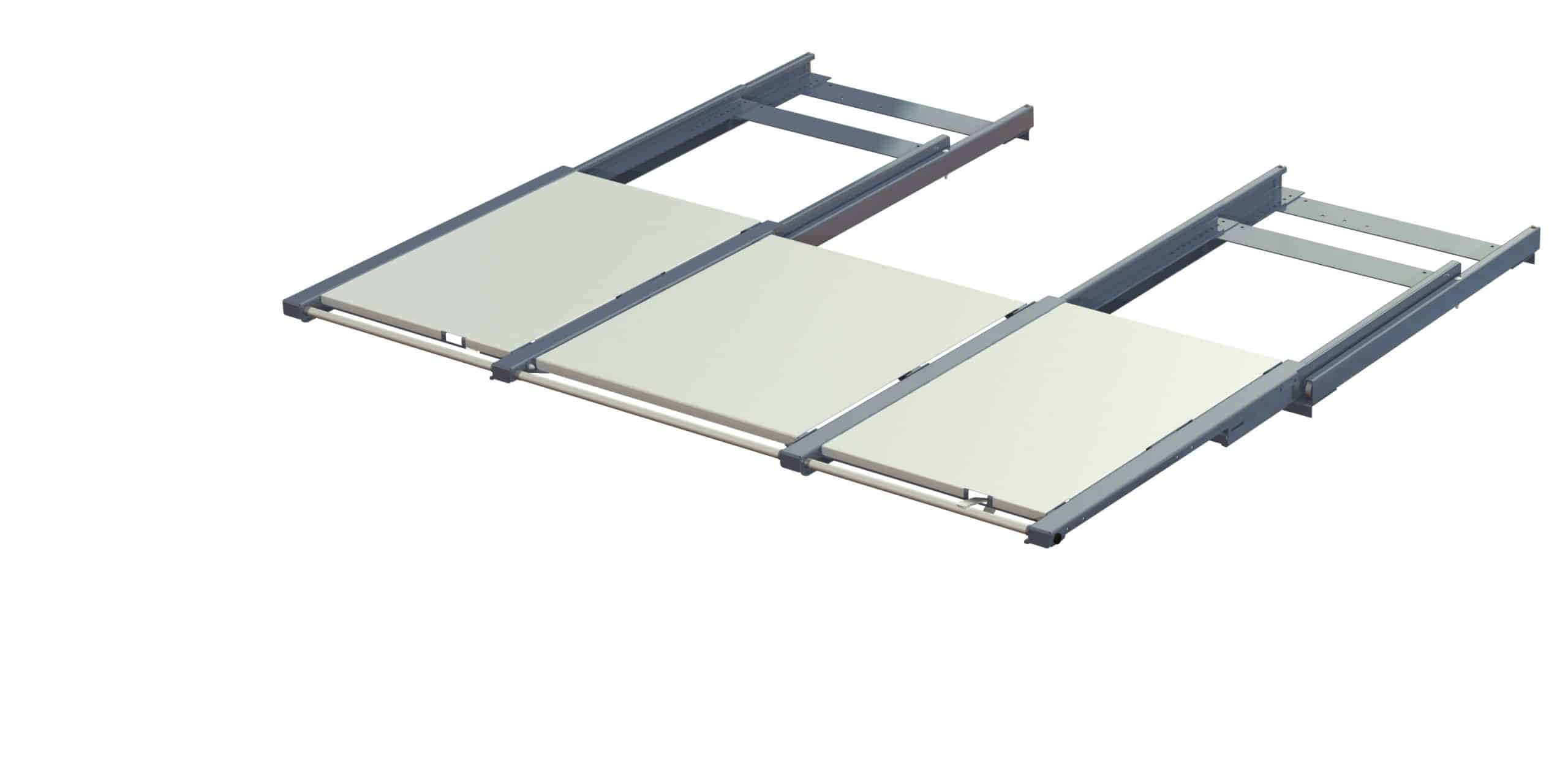 Beam-mounted wide pull-out unit, 1200 kg, 100% extension, 2600 mm width, for long goods - image 5 Beam-mounted wide pull-out unit, 1200 kg, 100% extension, 2600 mm width, for long goods - image 5