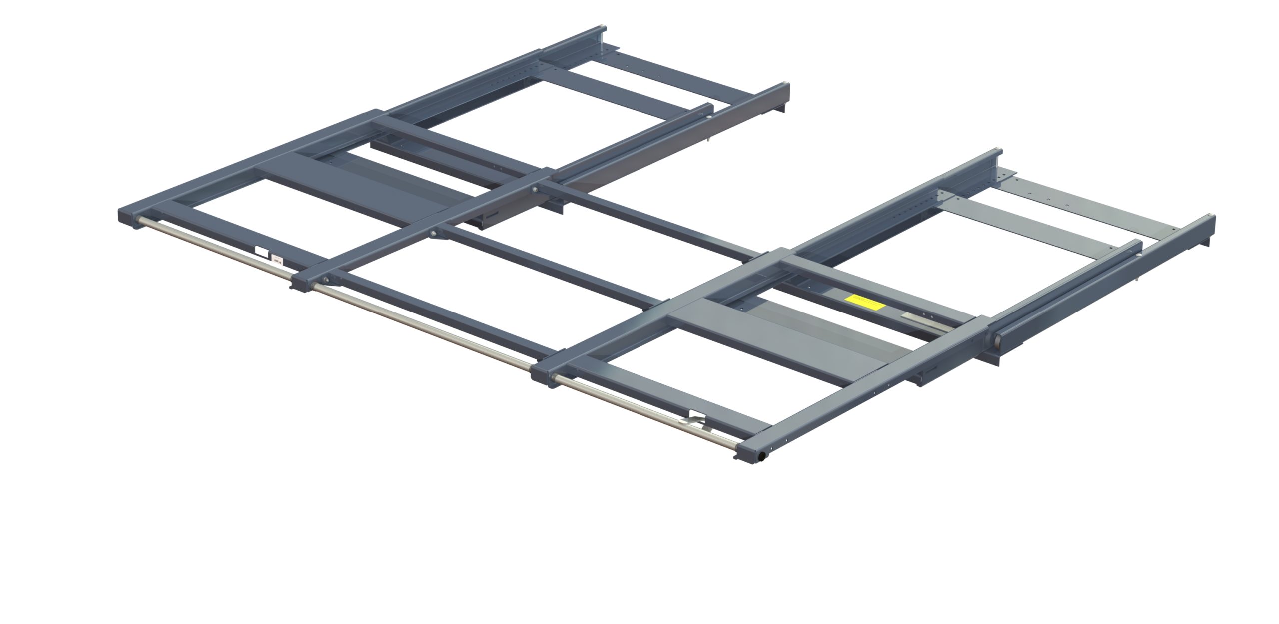 Beam-mounted wide pull-out unit, 1200 kg, 100% extension, 2600 mm width, for long goods Beam-mounted wide pull-out unit, 1200 kg, 100% extension, 2600 mm width, for long goods
