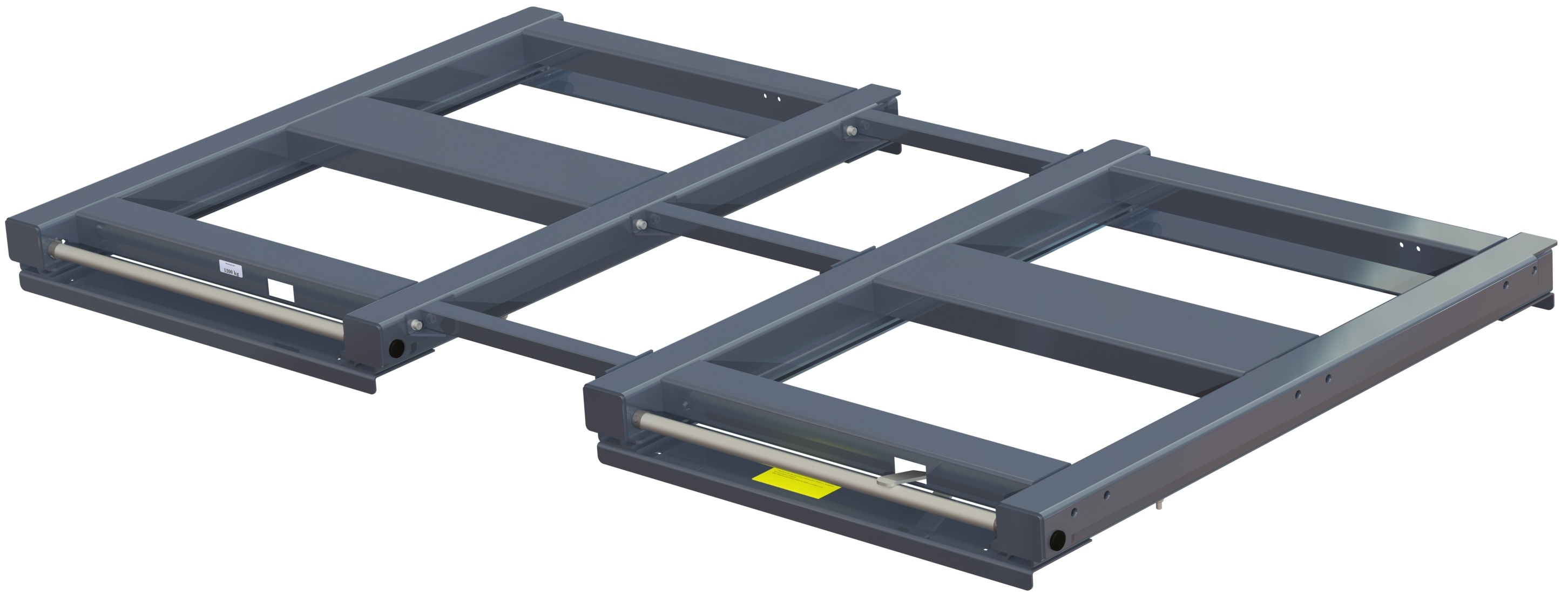 Bred utdragsenhet för skiv- & plåtmaterial  1600 kg 70% 2100x1200 balkmonterad - bild 2