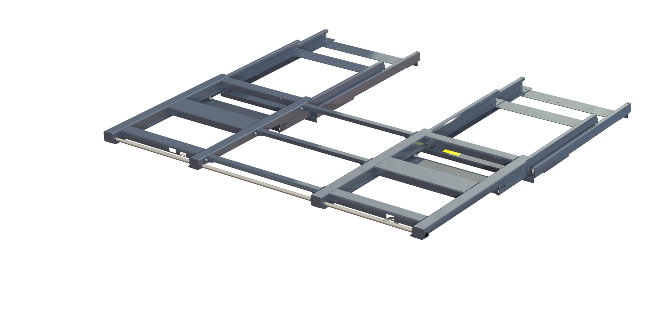 Beam-mounted wide pull-out unit, 1600 kg, 100% extension, 2600 mm width, for long goods Beam-mounted wide pull-out unit, 1600 kg, 100% extension, 2600 mm width, for long goods