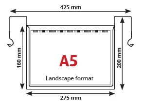 Document holder with wire hanger  a5 landscape - image 2