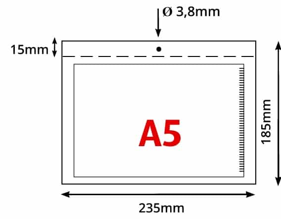 Plastficka a5 liggande med magnetremsa - bild 2