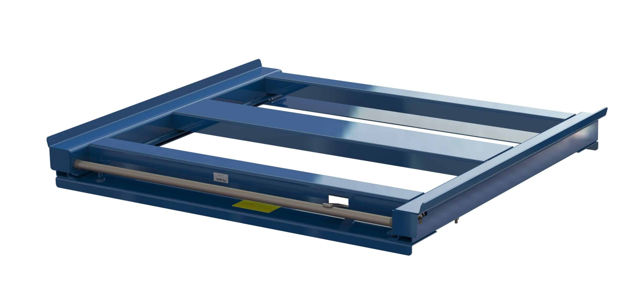 Pull-out unit for pallet rack with 70% extension, 1000 kg load capacity, front-loaded, long-side handled fin-pallet - image 2 Pull-out unit for pallet rack with 70% extension, 1000 kg load capacity, front-loaded, long-side handled fin-pallet - image 2