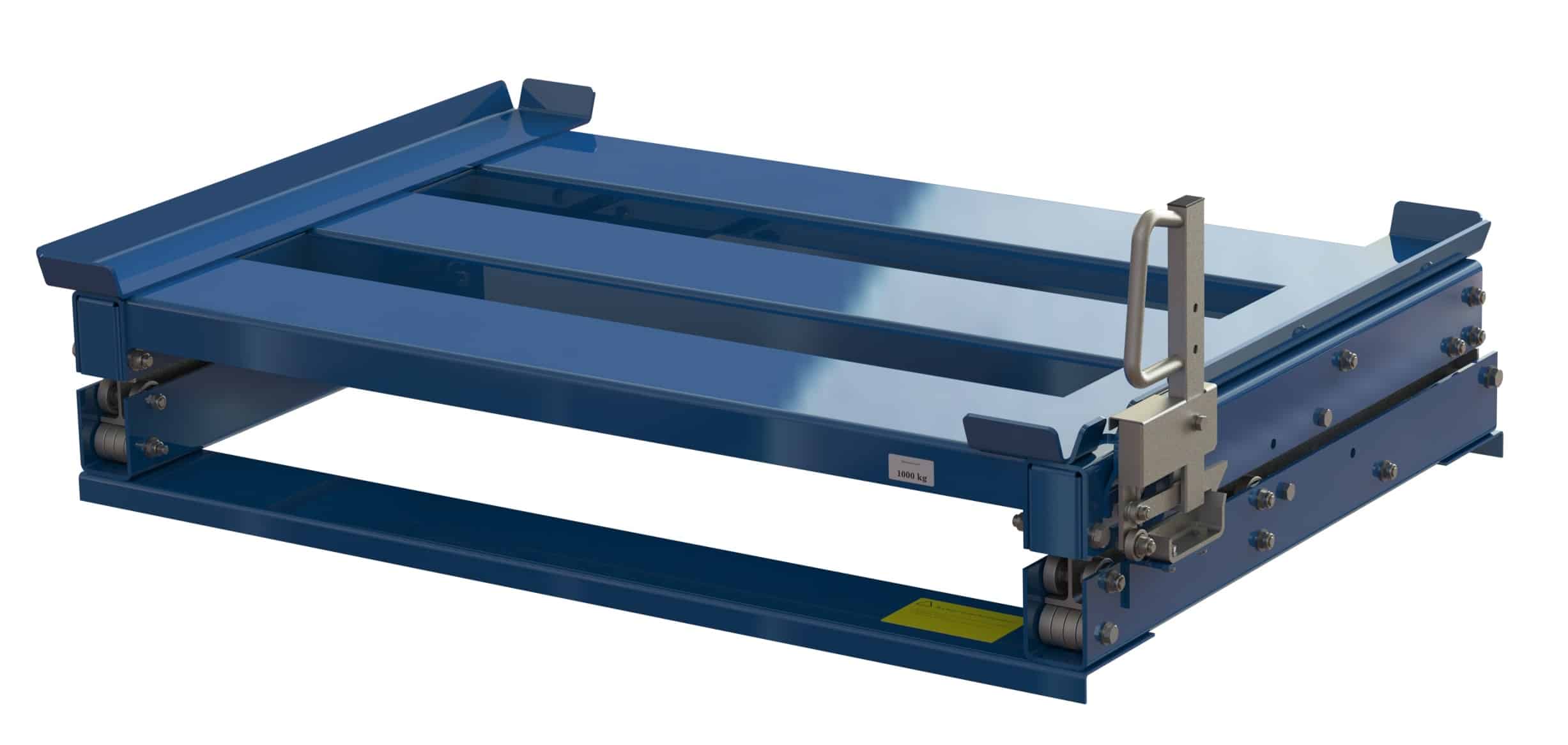 Pull-out unit for pallet rack with 100% extension, 1000 kg load capacity, front-loaded, long-side handled for wire mesh containers - image 2 Pull-out unit for pallet rack with 100% extension, 1000 kg load capacity, front-loaded, long-side handled for wire mesh containers - image 2
