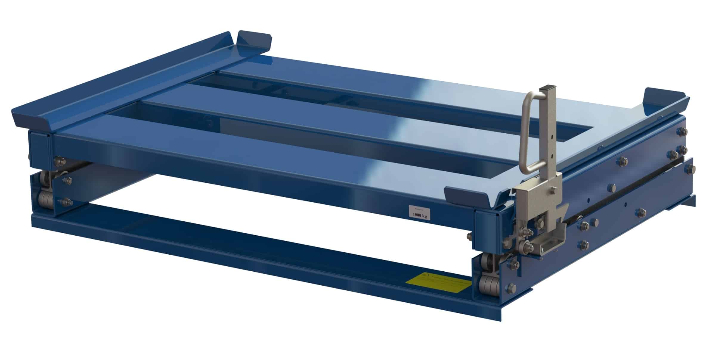 Pull-out unit for pallet rack with 100% extension, 1000 kg load capacity, rear-loaded, long-side handled for wire mesh containers - image 2 Pull-out unit for pallet rack with 100% extension, 1000 kg load capacity, rear-loaded, long-side handled for wire mesh containers - image 2