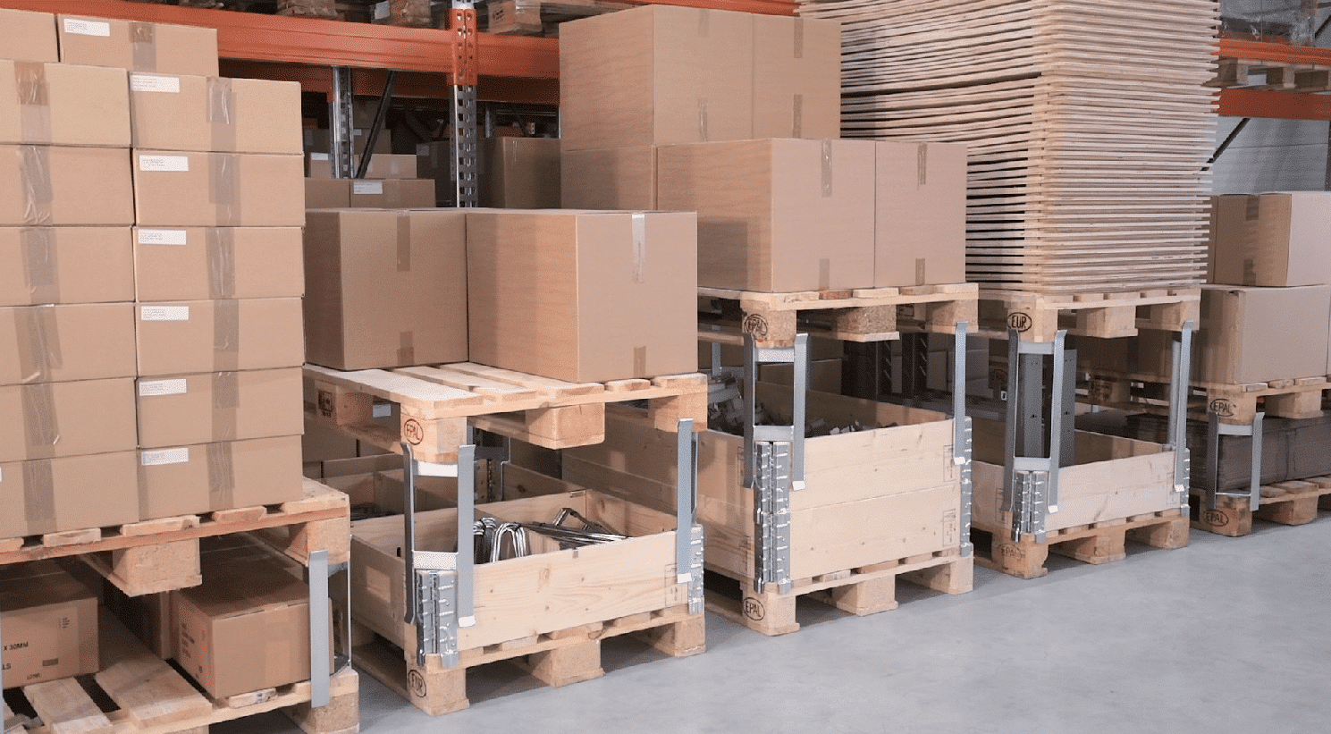 Palldistans miljobild Palldistans - krage till pall, 700 mm, 1000 kg / 4st, 4-pack - bild 3